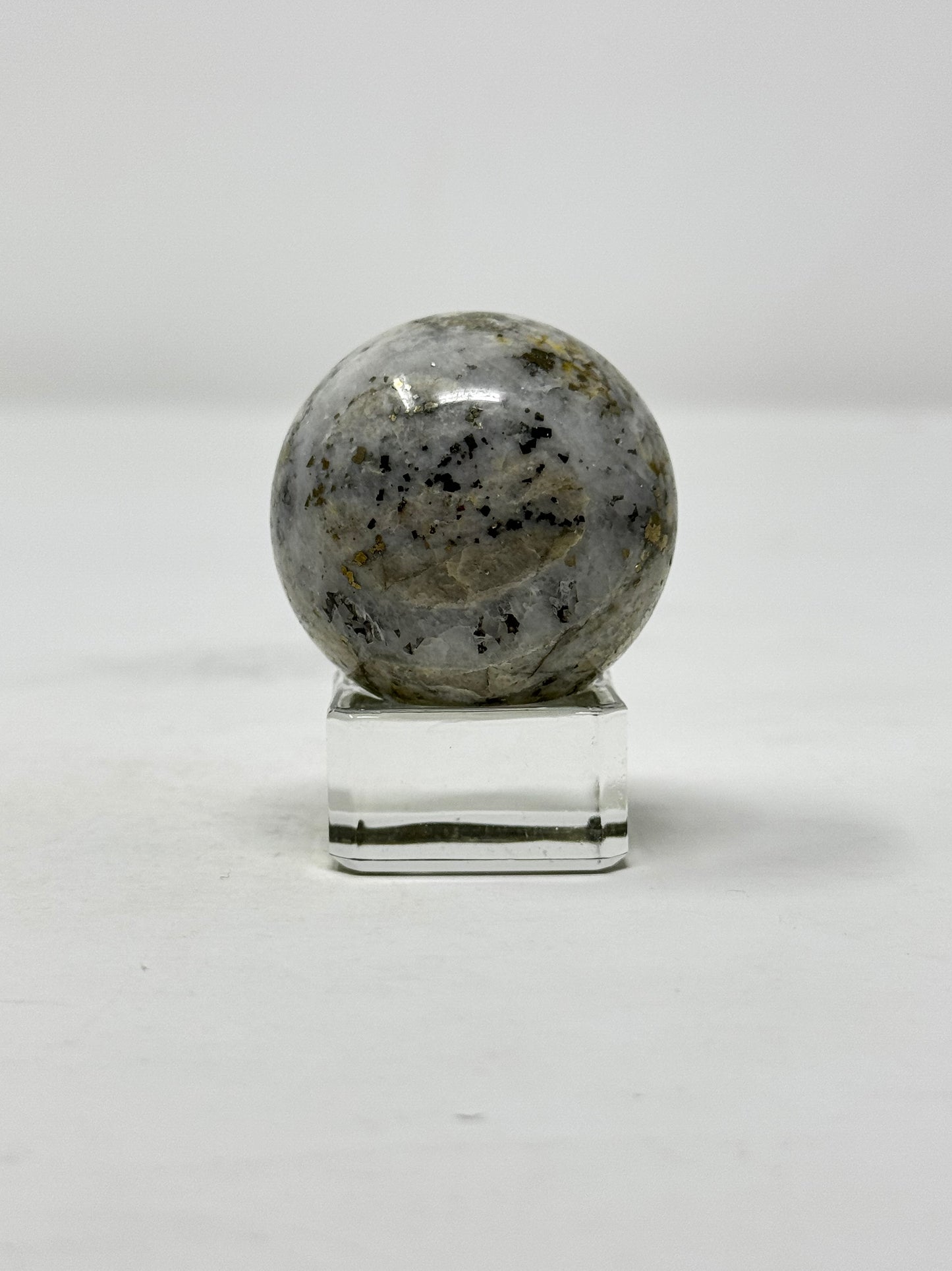 Quartz with Pyrite Sphere