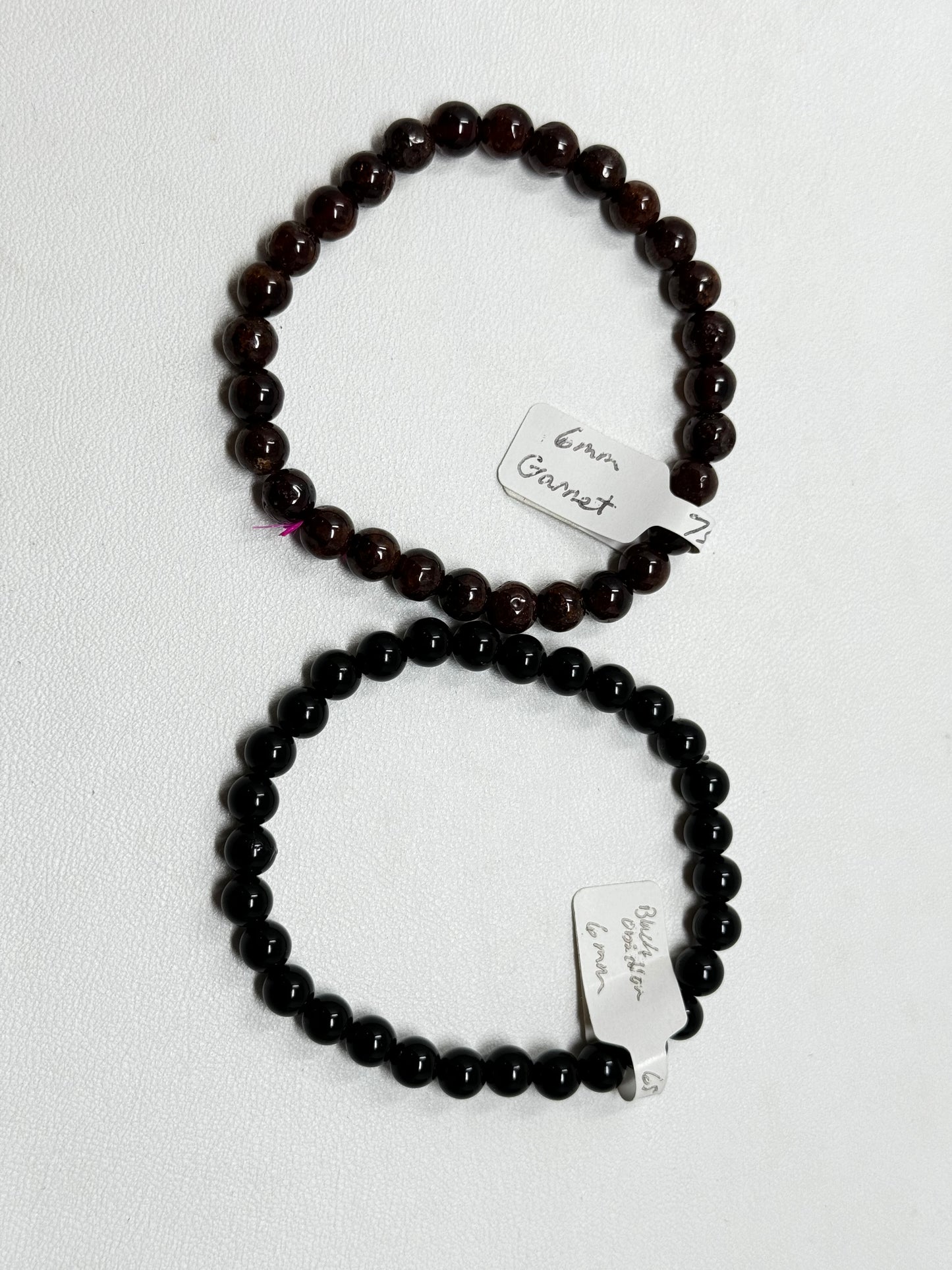 6mm Natural Crystal Beaded Bracelets