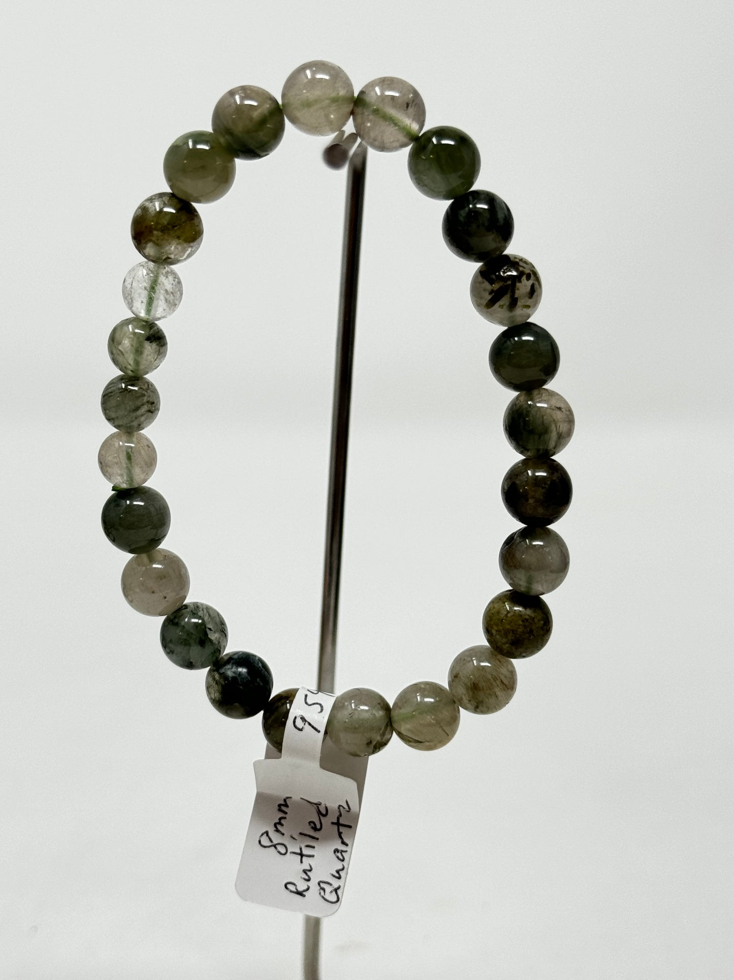 8mm Natural Crystal Beaded Bracelets