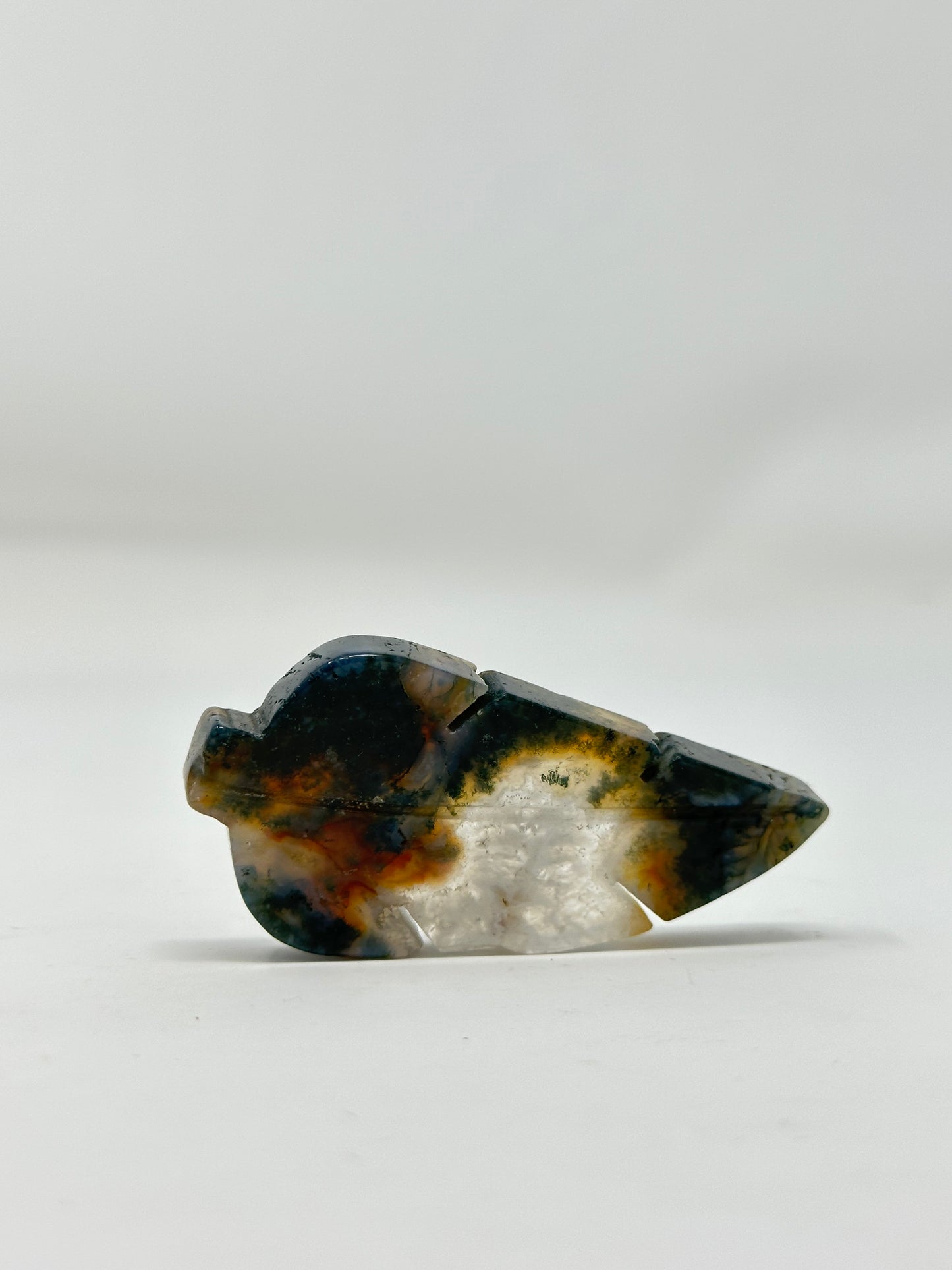Moss Agate Feather