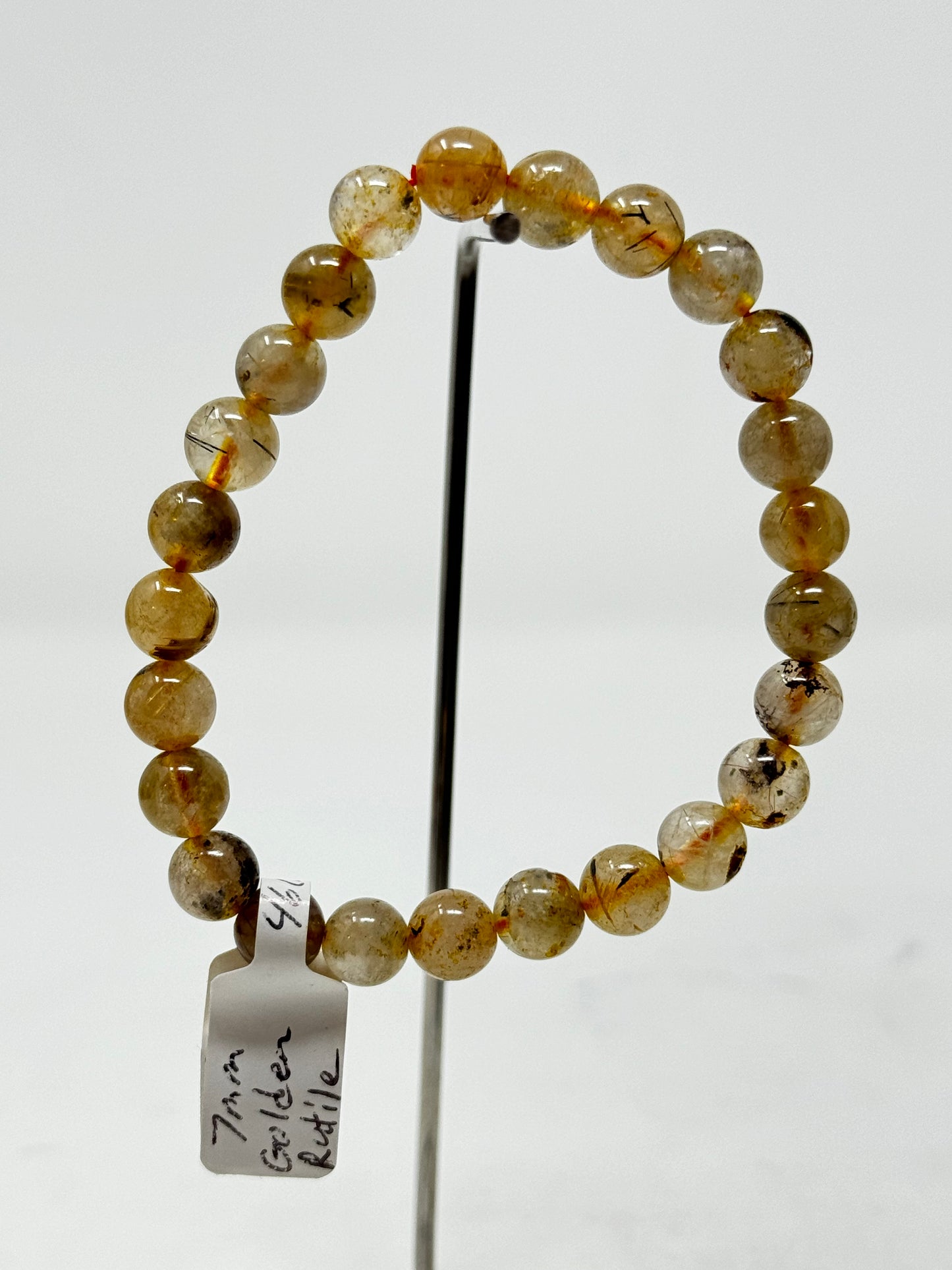 7mm Natural Crystal Beaded Bracelets