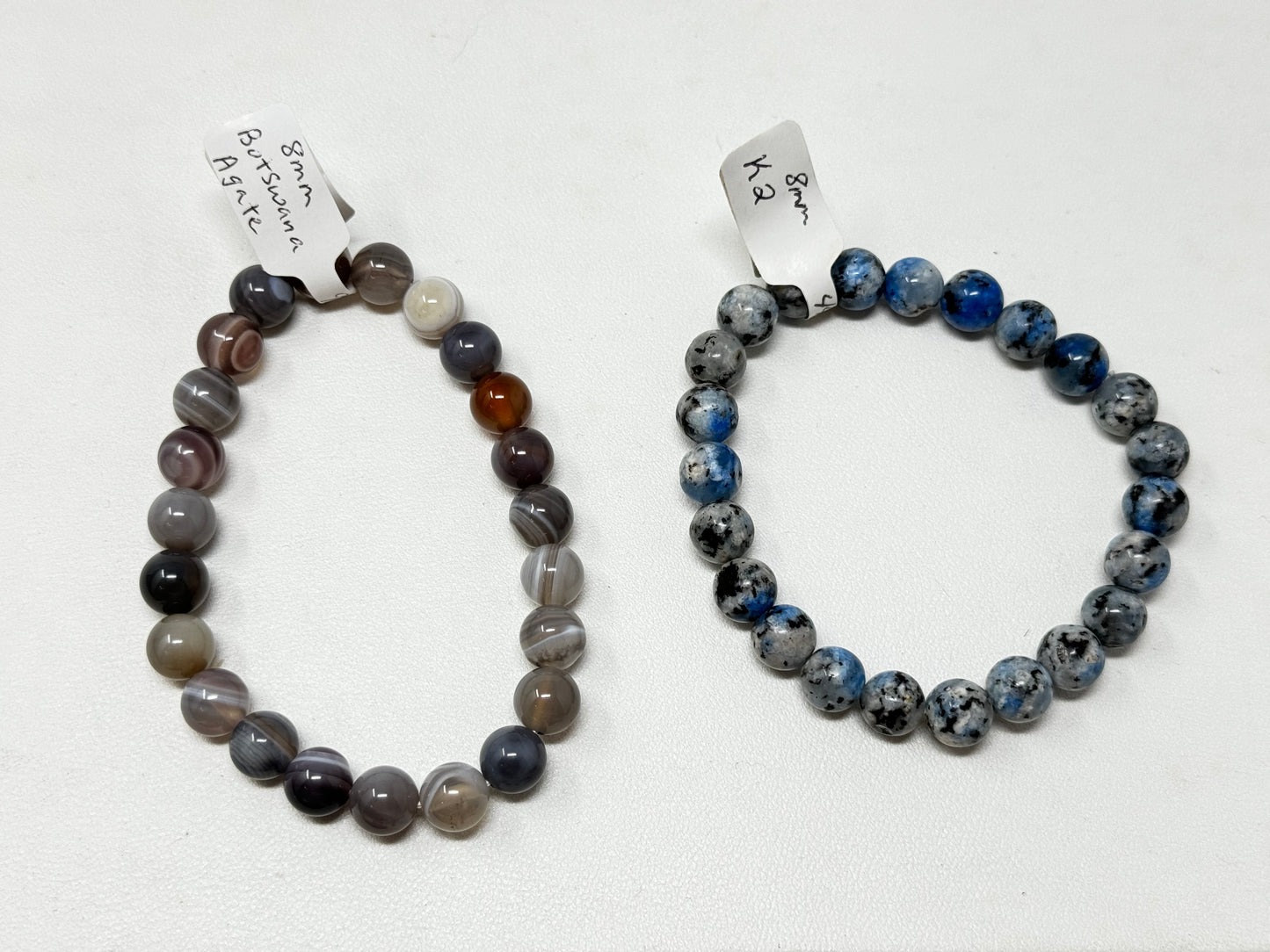 8mm Natural Crystal Beaded Bracelets