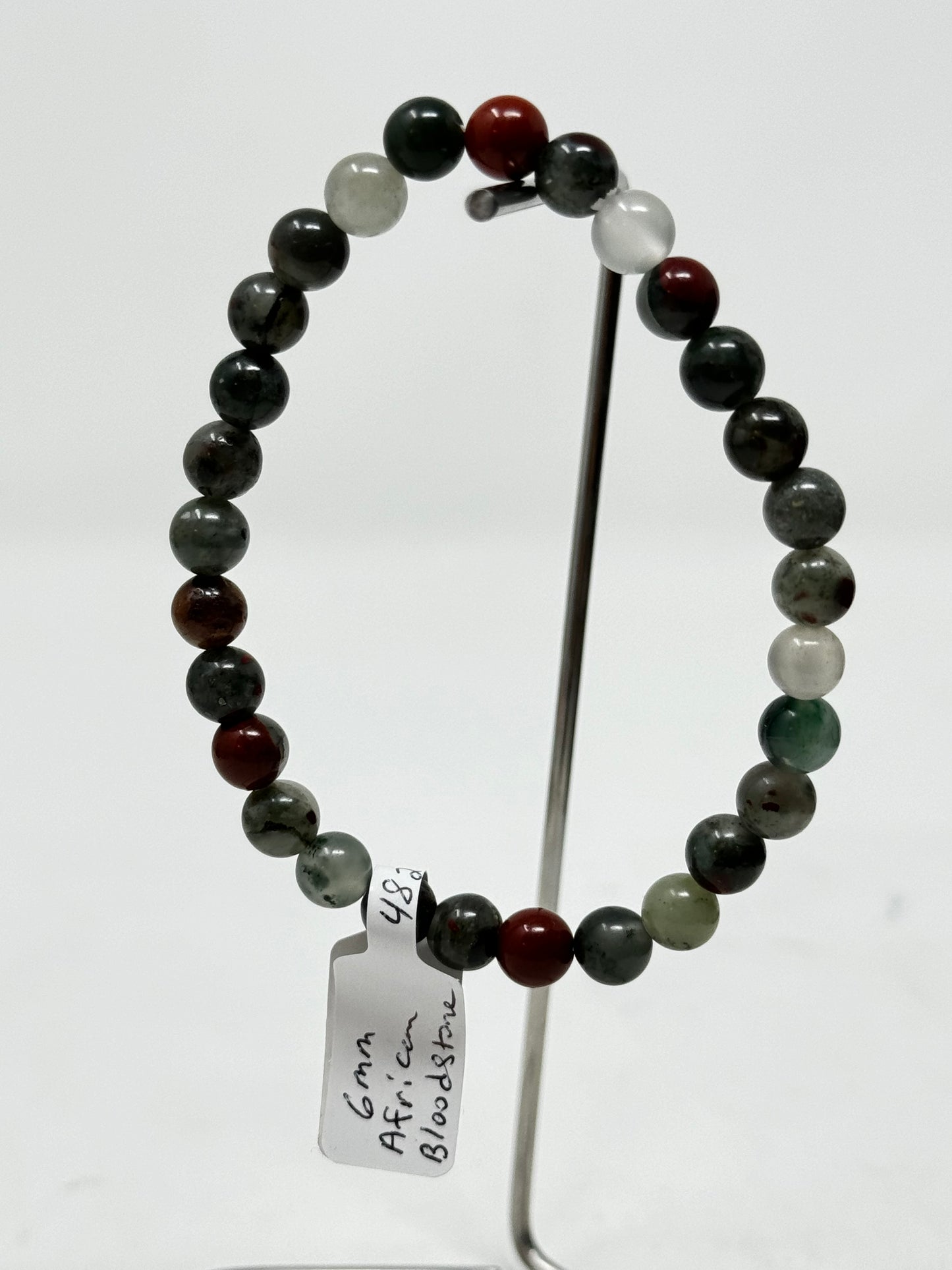 6mm Natural Crystal Beaded Bracelets