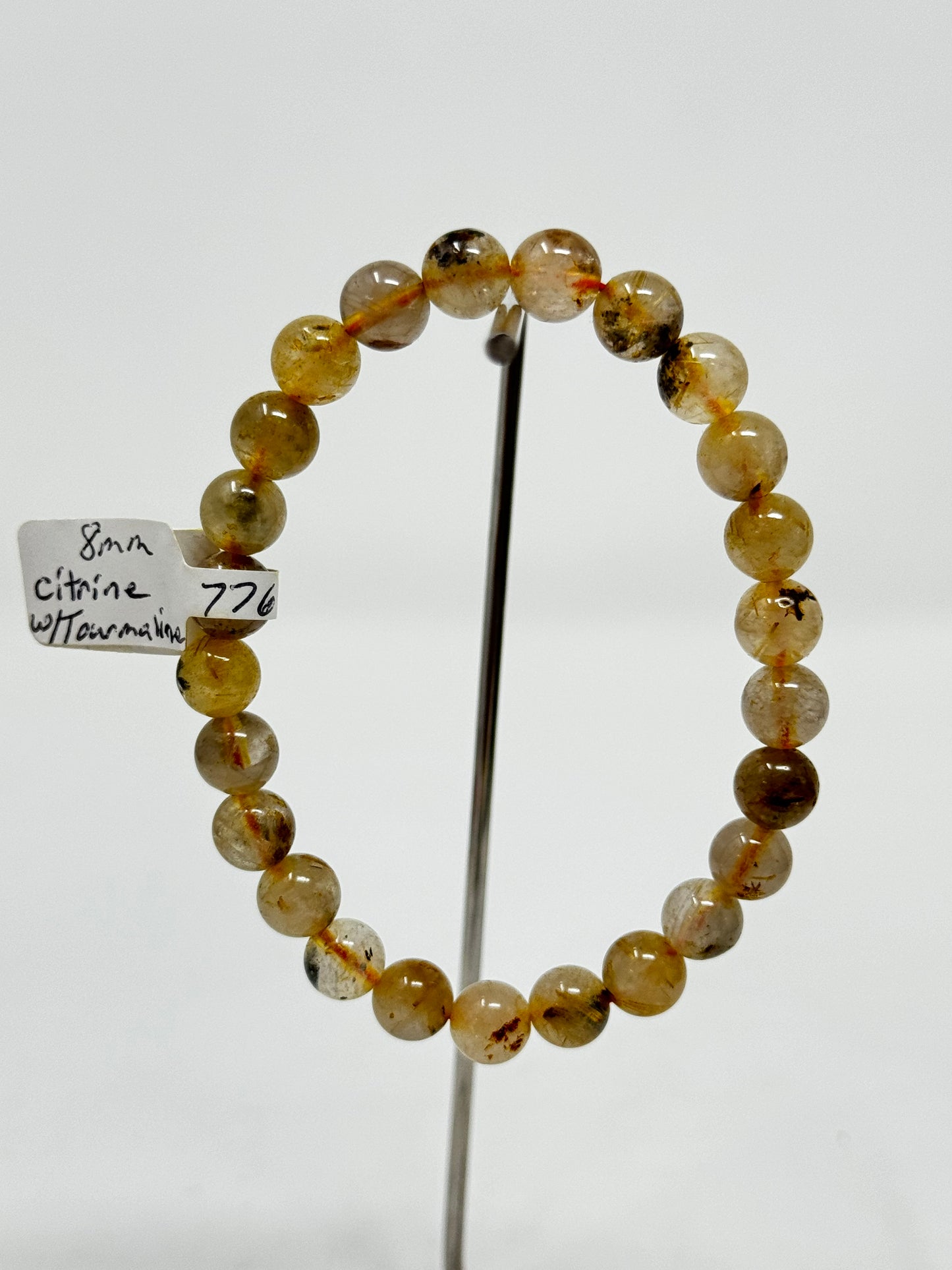 8mm Natural Crystal Beaded Bracelets