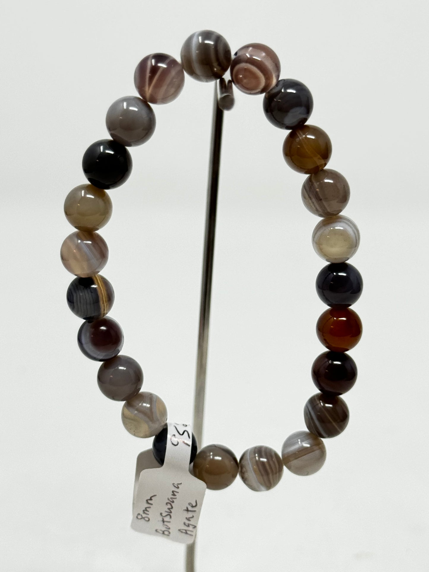 8mm Natural Crystal Beaded Bracelets