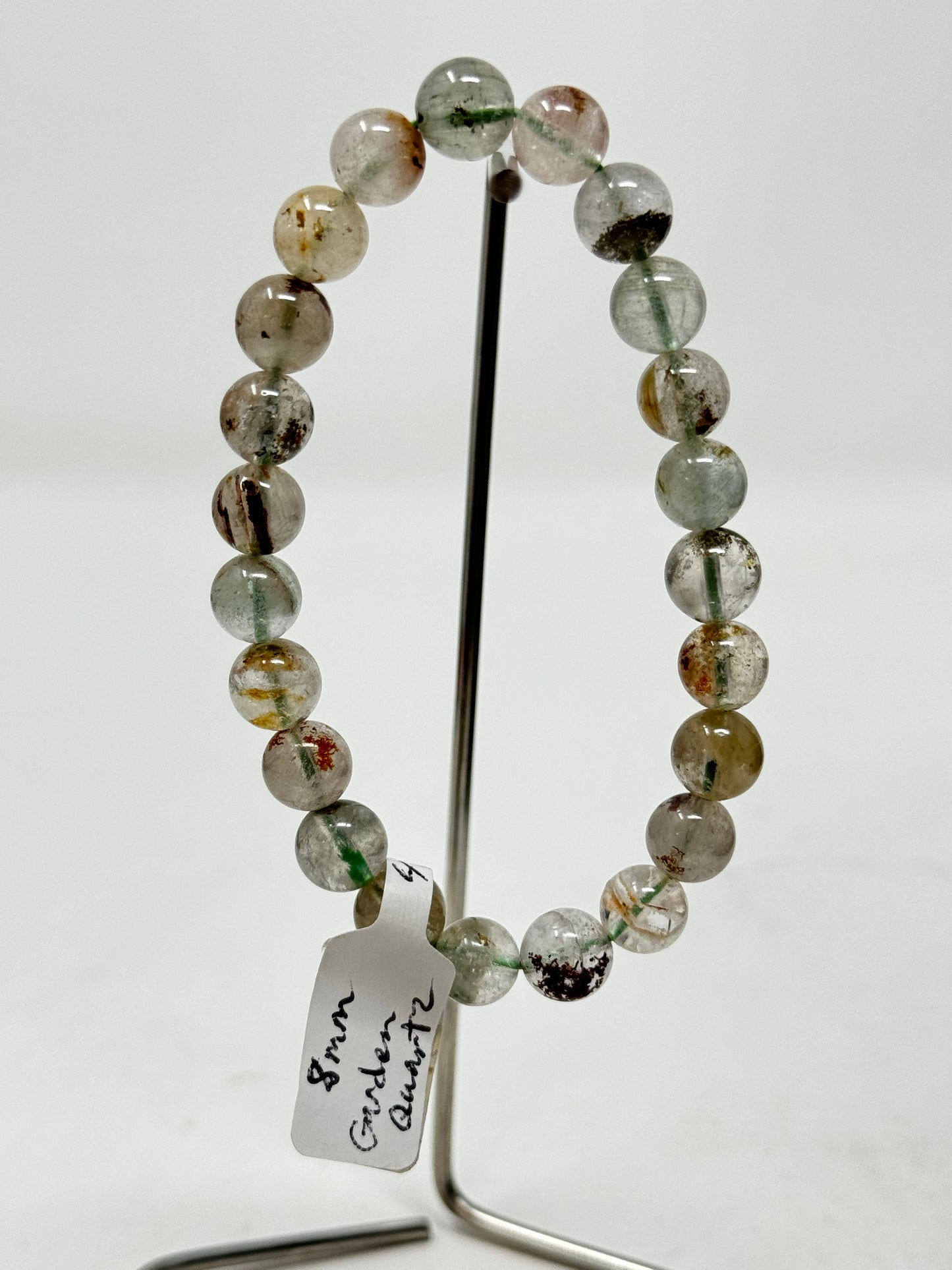 8mm Natural Crystal Beaded Bracelets