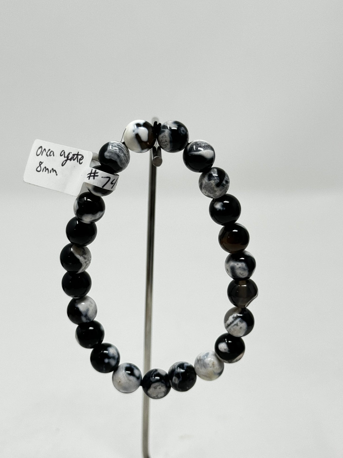 8mm Natural Crystal Beaded Bracelets