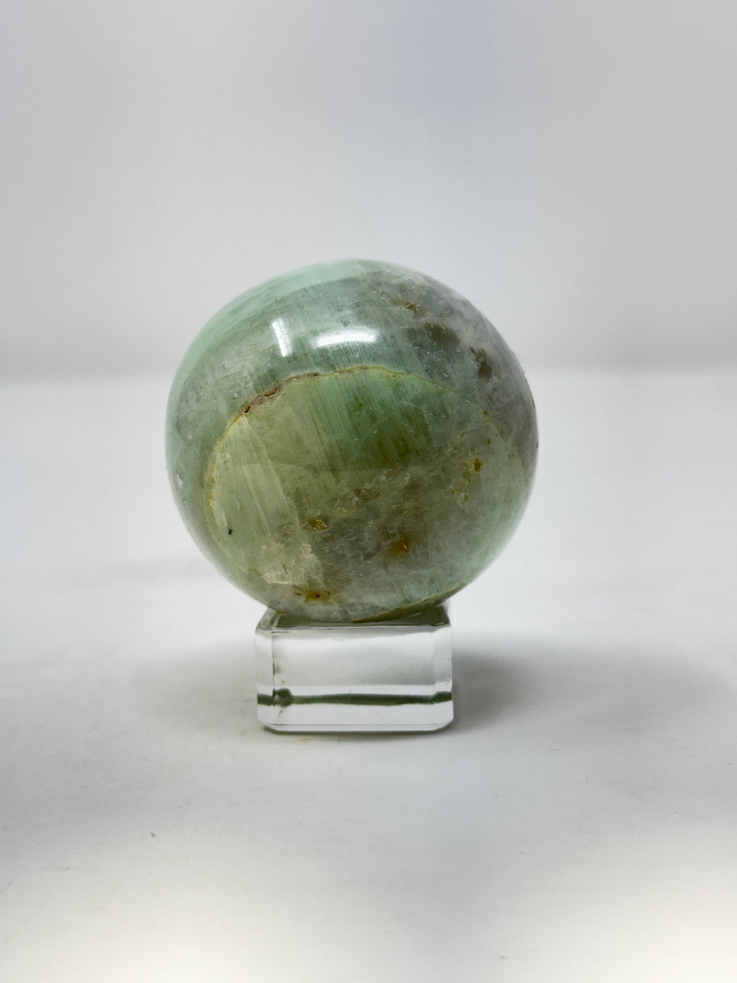 Green moonstone sphere
