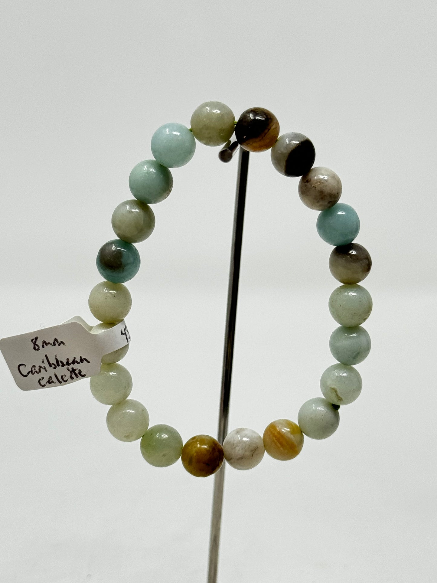8mm Natural Crystal Beaded Bracelets