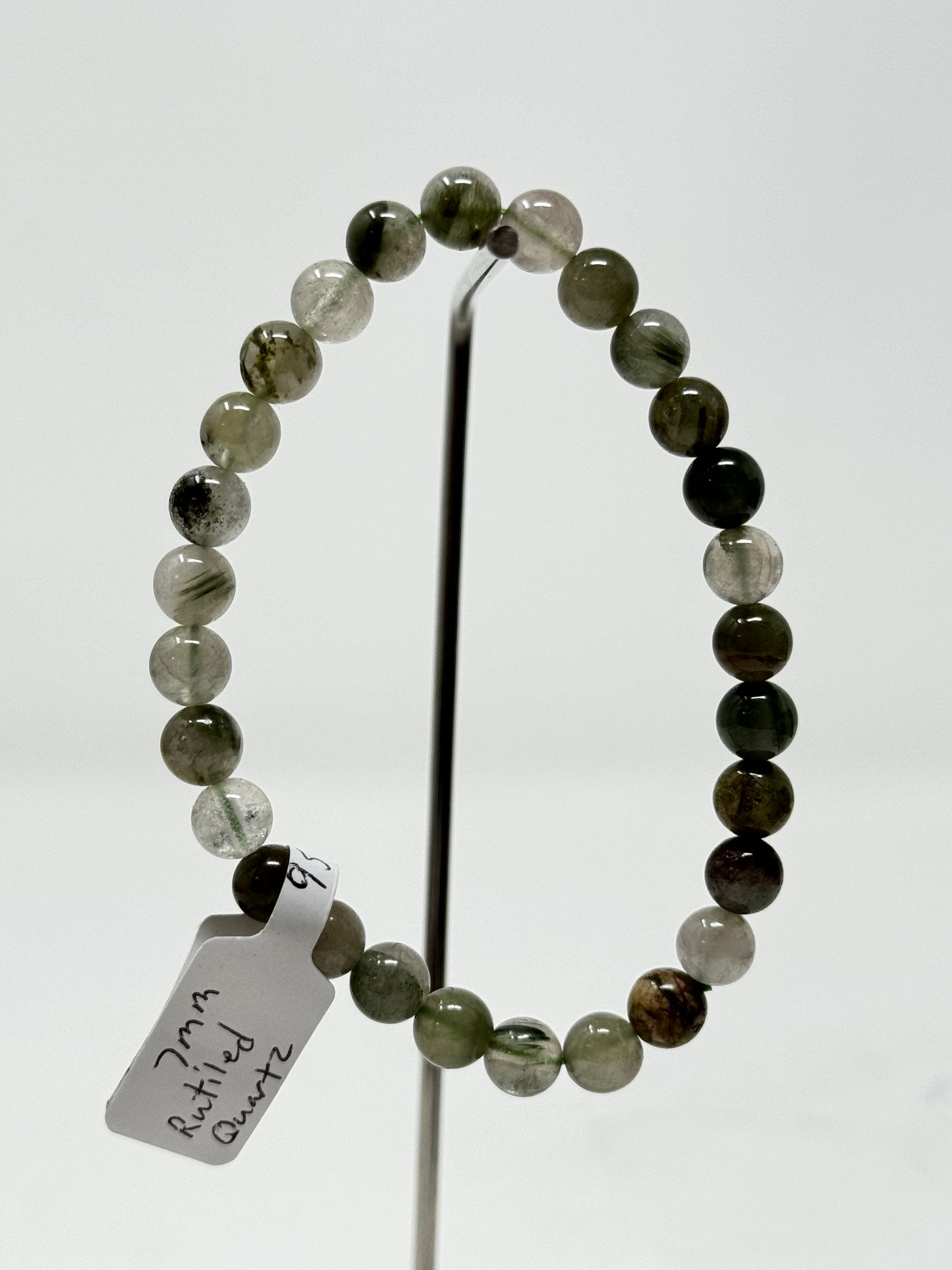 7mm Natural Crystal Beaded Bracelets