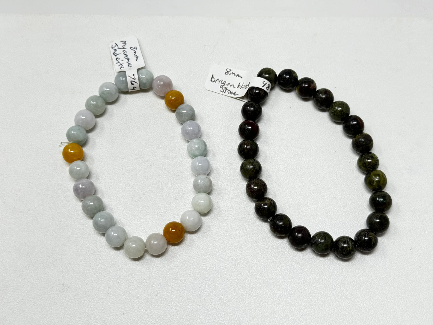 8mm Natural Crystal Beaded Bracelets