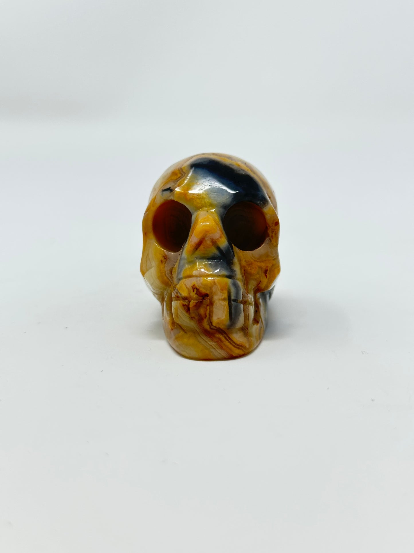 Mexican Crazy Lace Agate Skull
