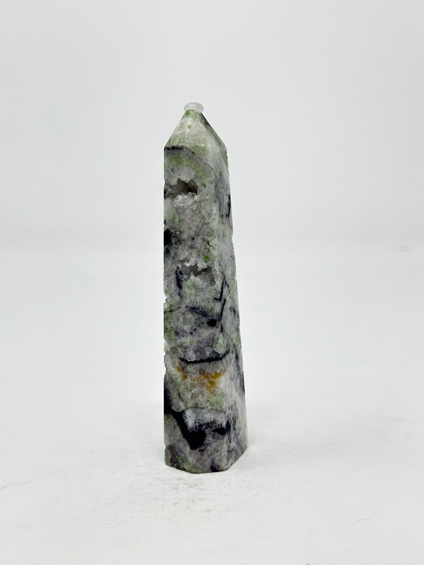 Quartz W/ Purple Sphalerite Tower