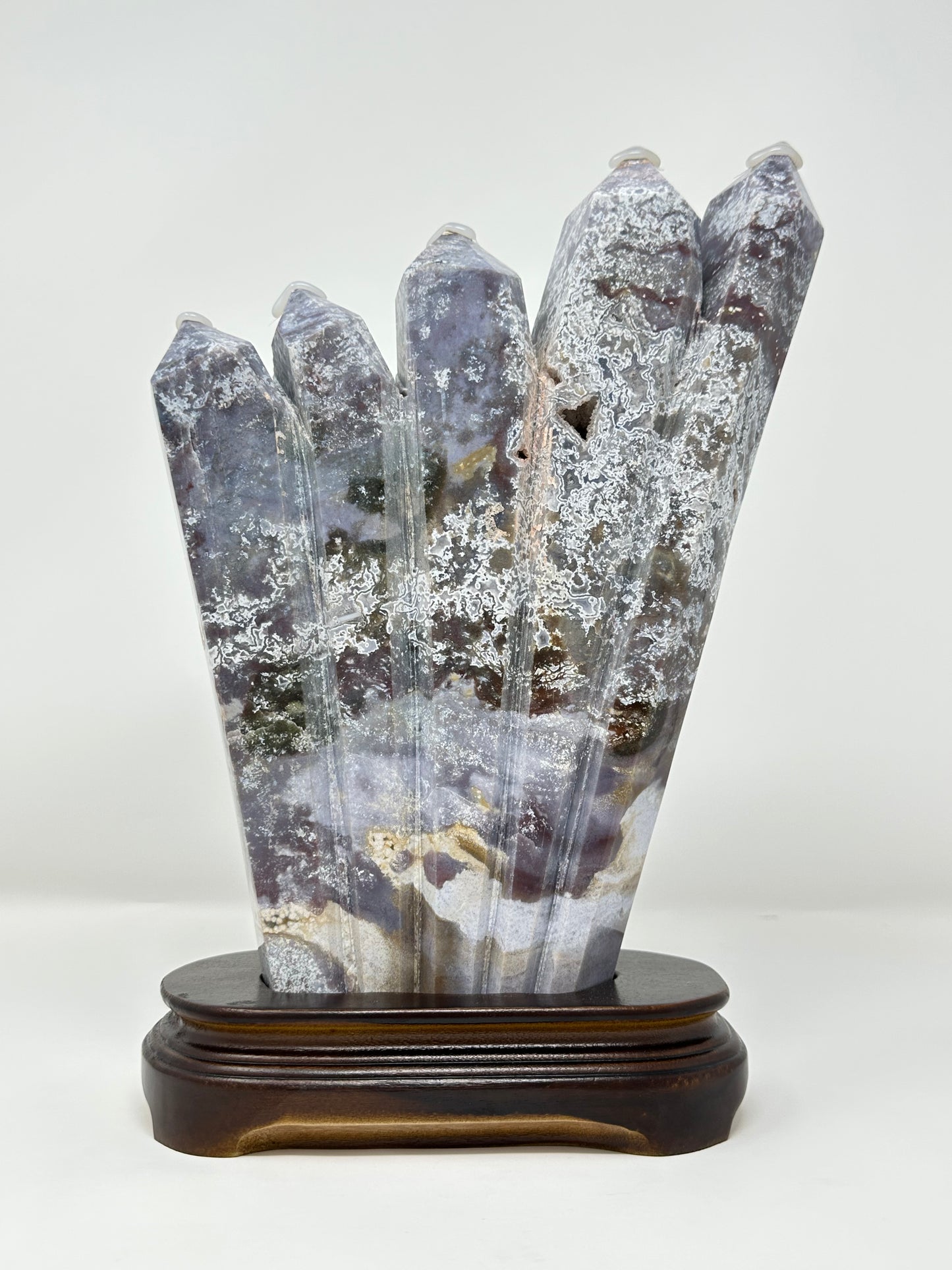 5 Point Ocean Jasper and Moss Agate Mix Tower