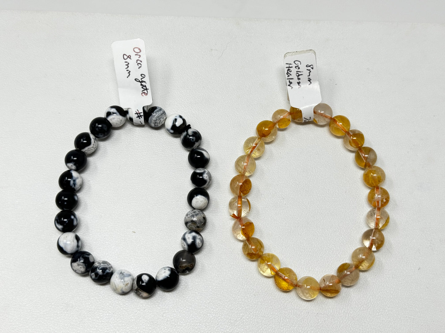 8mm Natural Crystal Beaded Bracelets