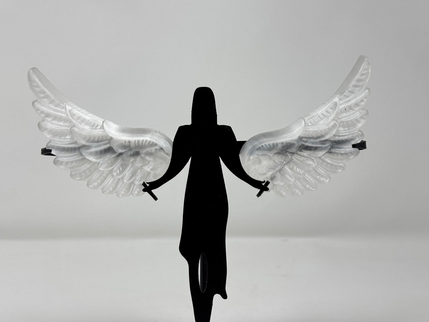 Selenite Angel Wings W/Stand