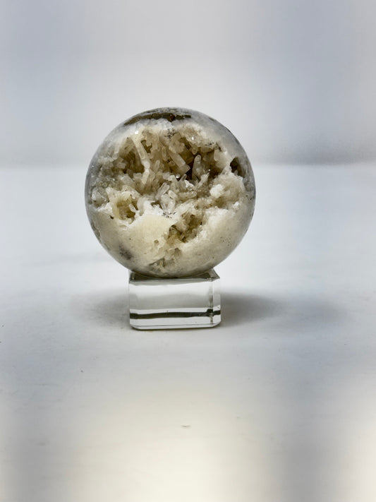 Quartz with Pyrite Sphere