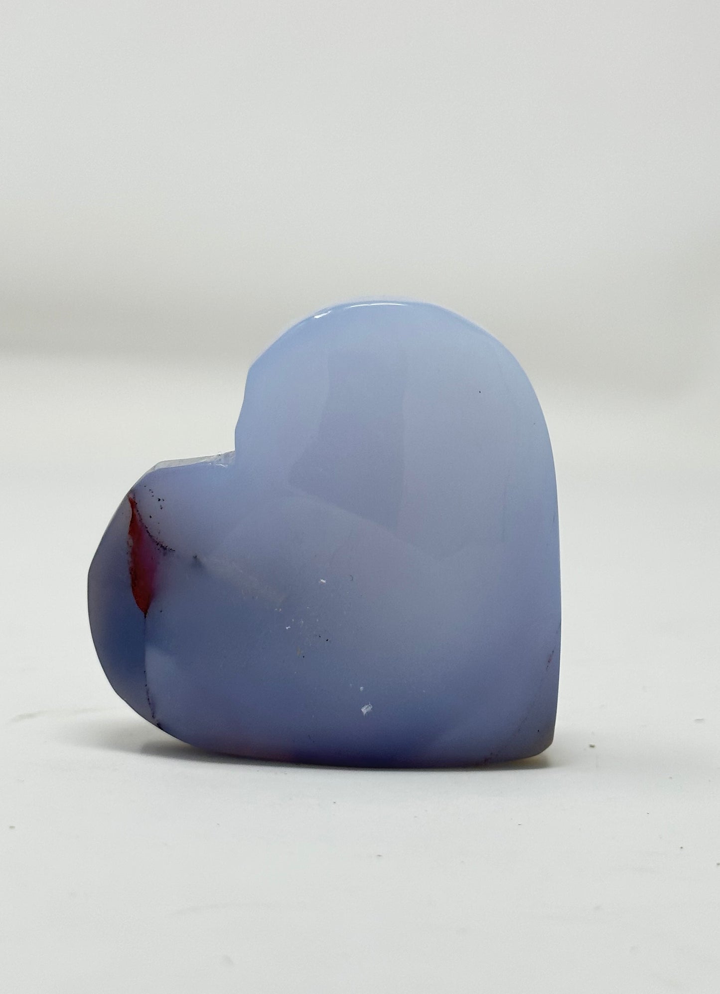 Blue Flower Agate Heart