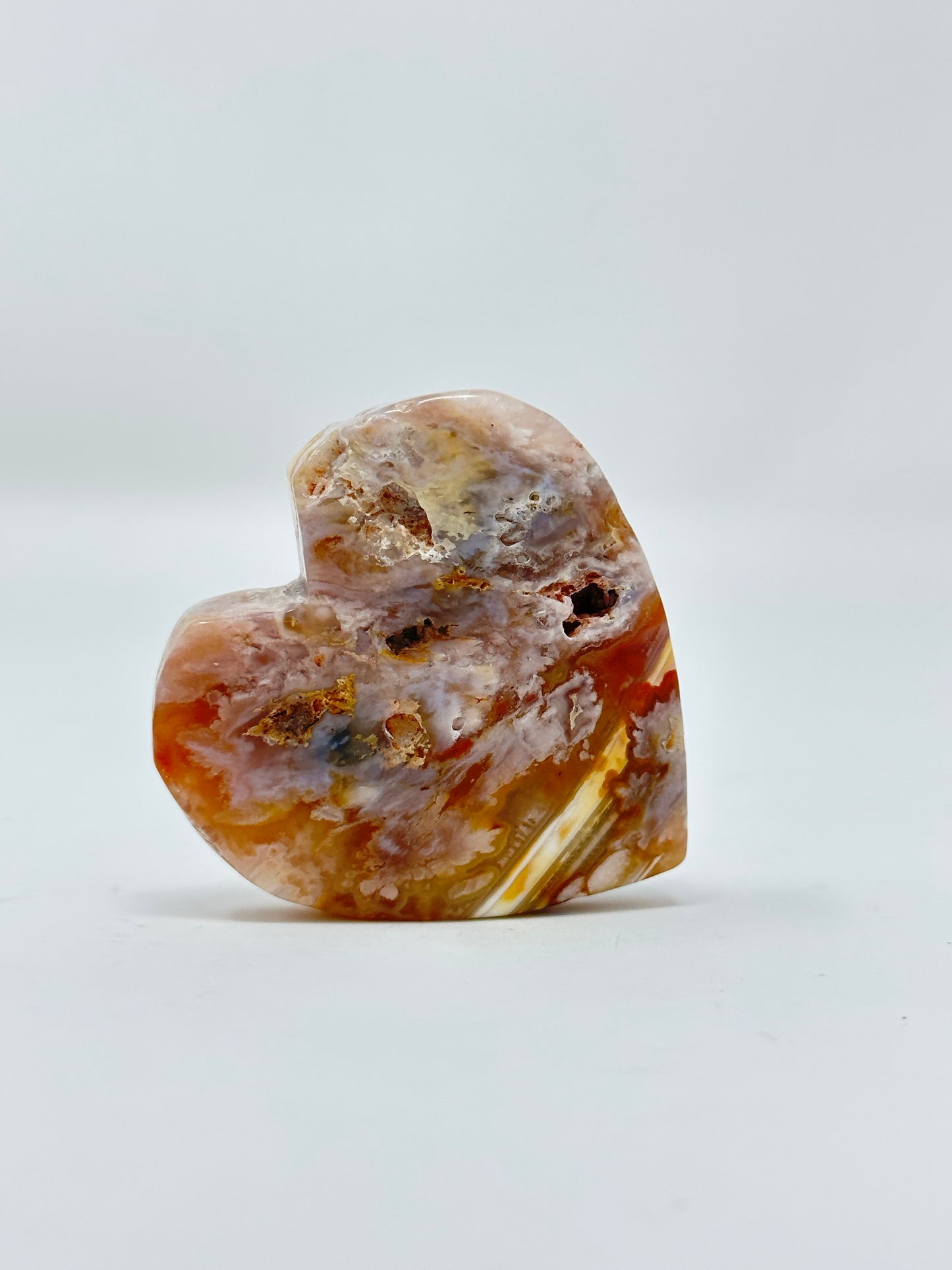 Flower Agate Heart