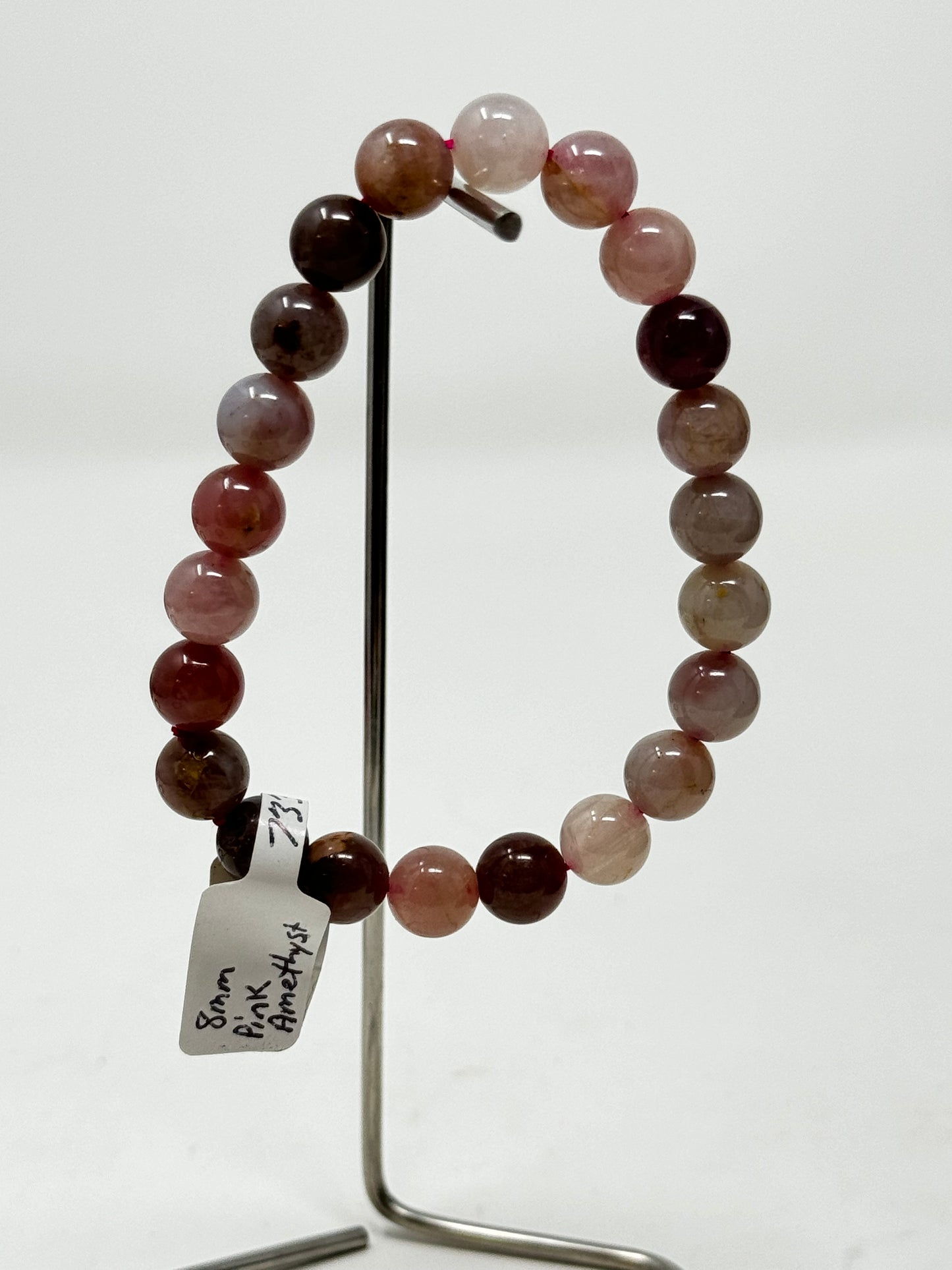 8mm Natural Crystal Beaded Braclets