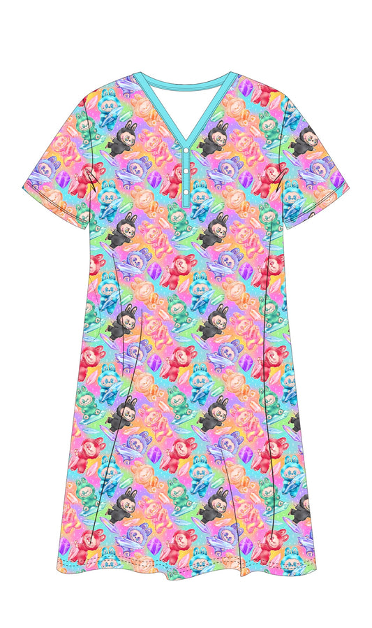 Enchanted Monsters- Adult Moo Moo (Nightgown w/ Pockets)