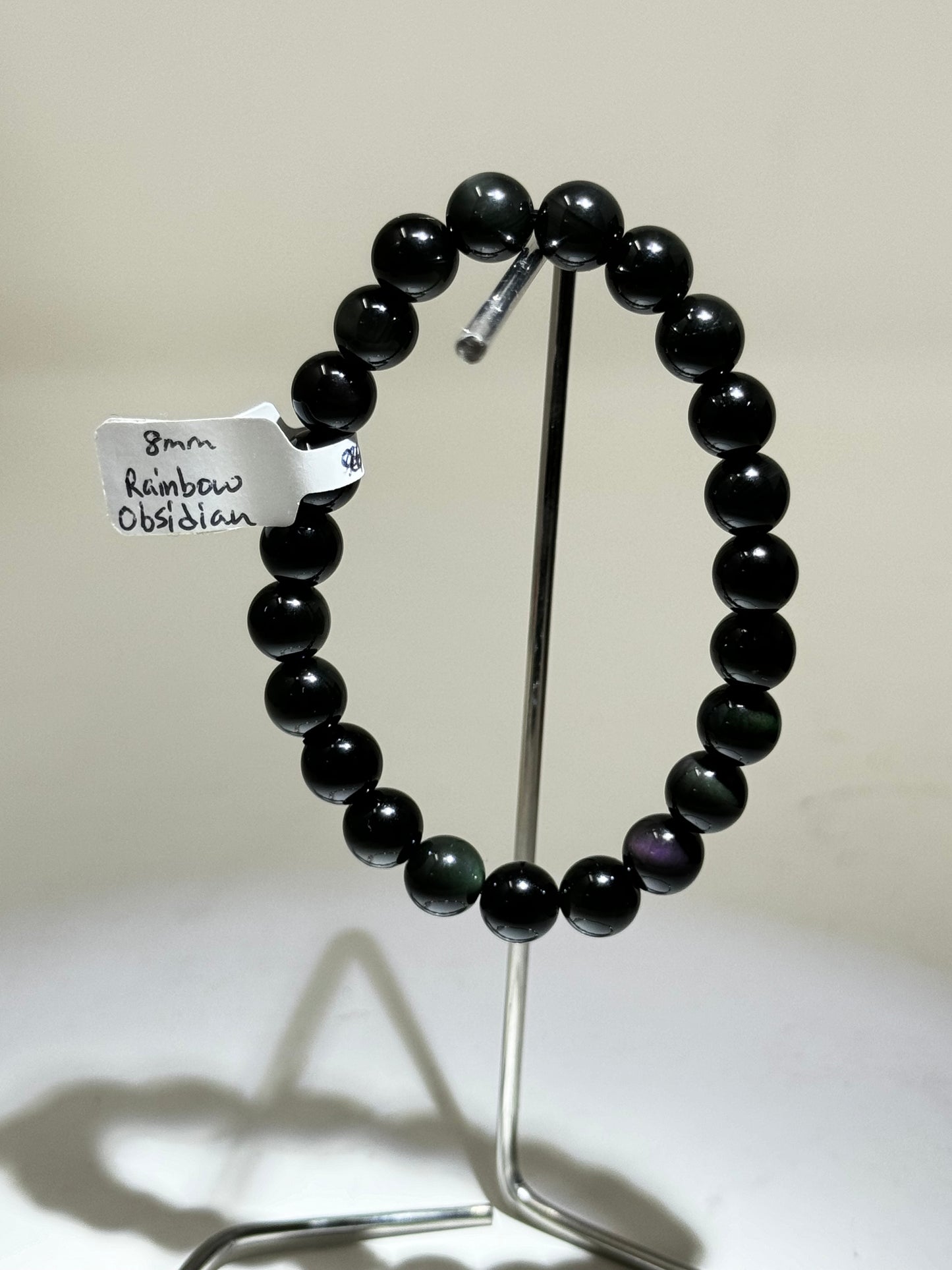 8mm Natural Crystal Beaded Bracelets