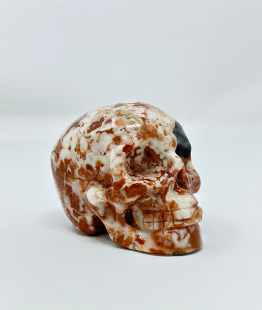 Red Vein Jasper Skull