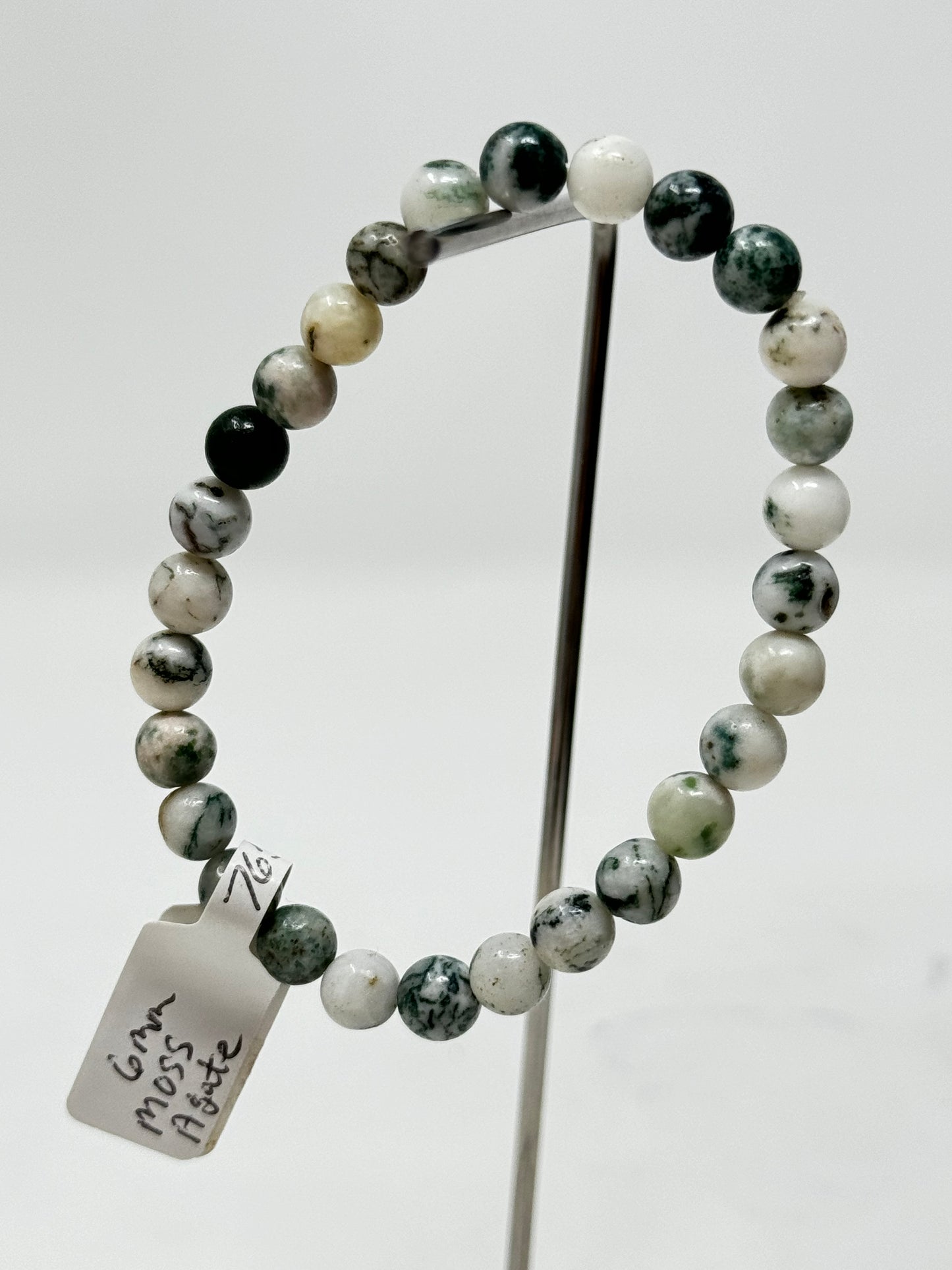 6mm Natural Crystal Beaded Bracelets