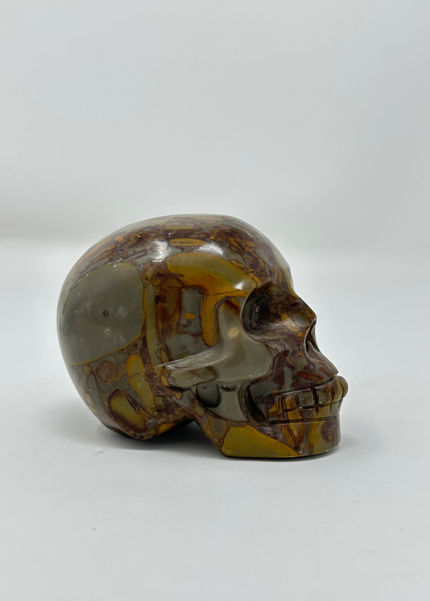 Bamboo Leaf Jasper Skull