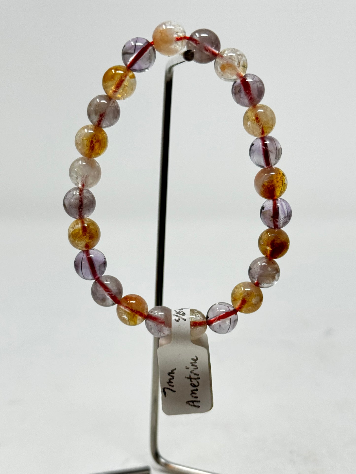 7mm Natural Crystal Beaded Bracelets