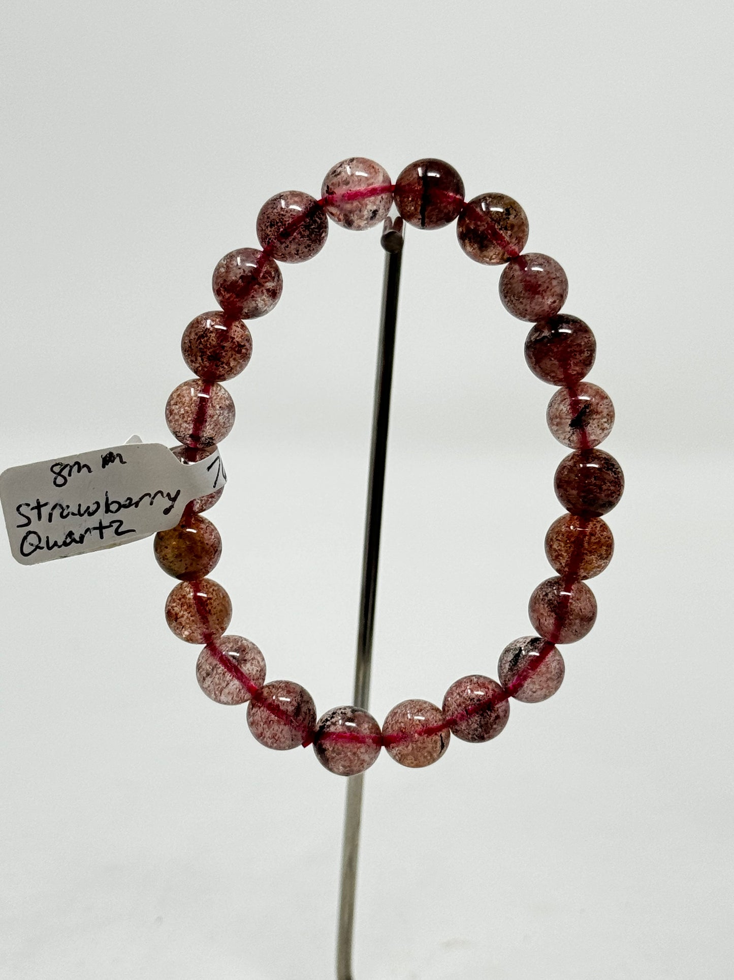 8mm Natural Crystal Beaded Bracelets