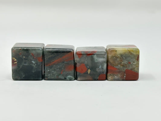 African Bloodstone Cube Set