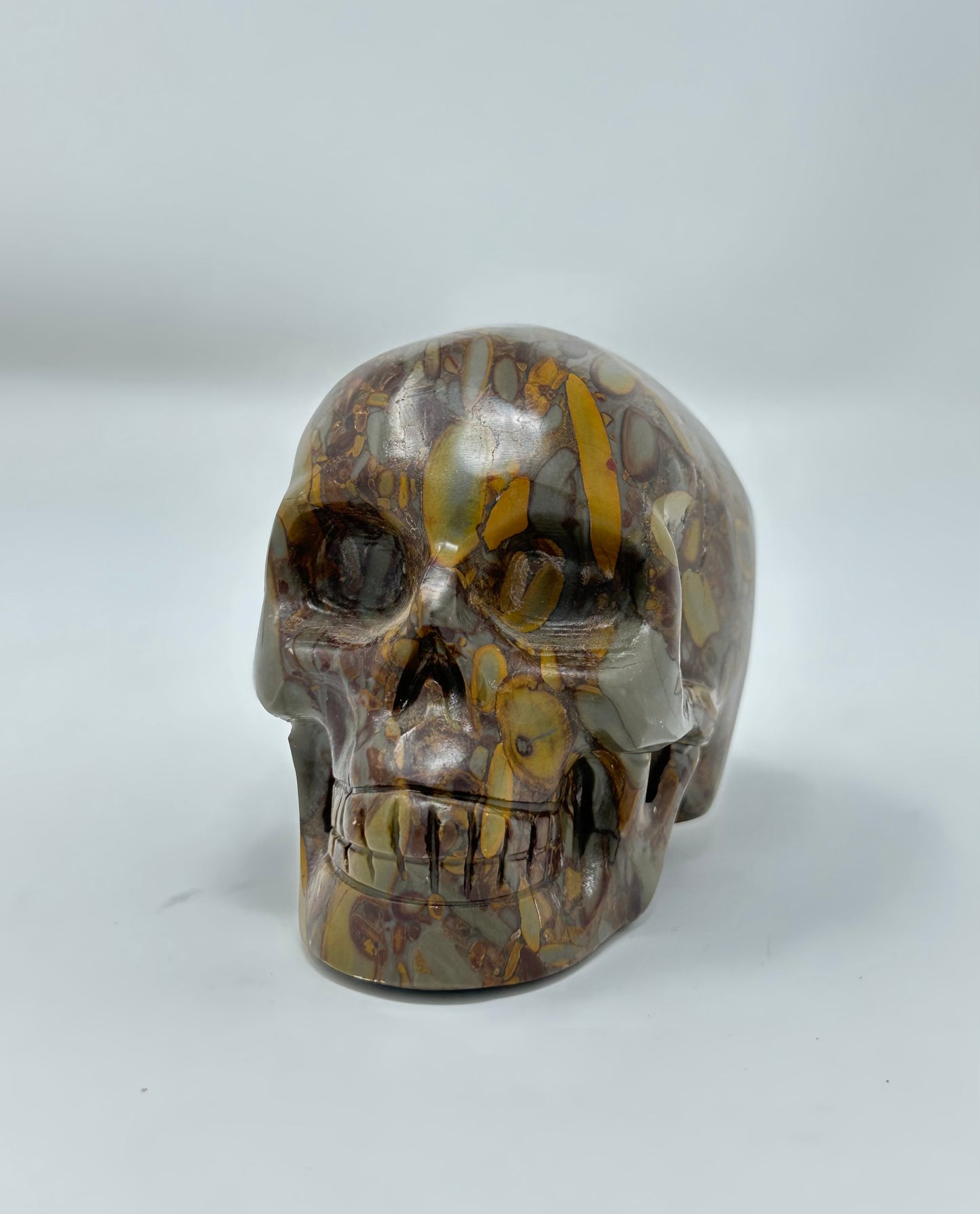 Bamboo Leaf Jasper Skull