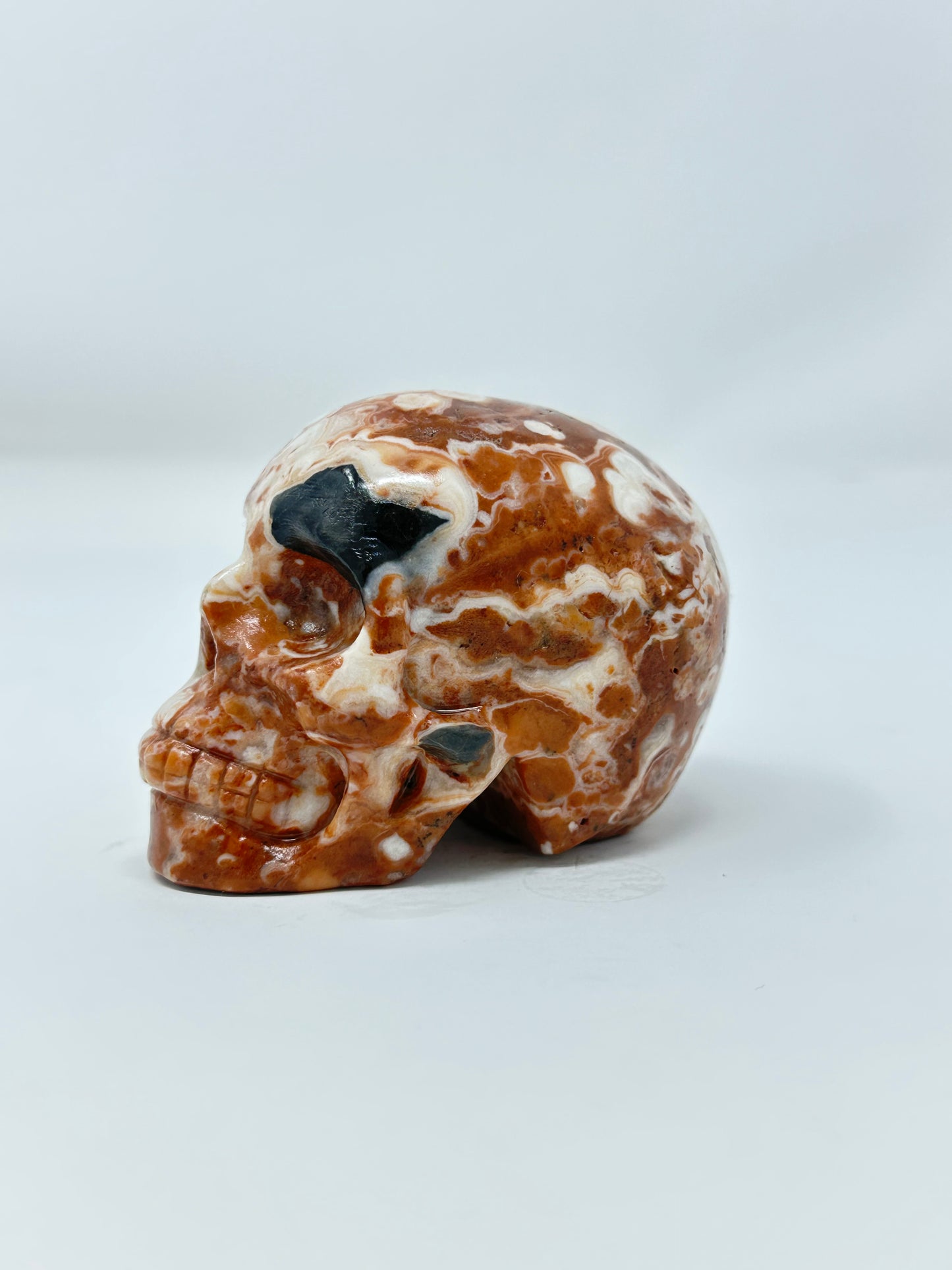 Red Vein Jasper Skull