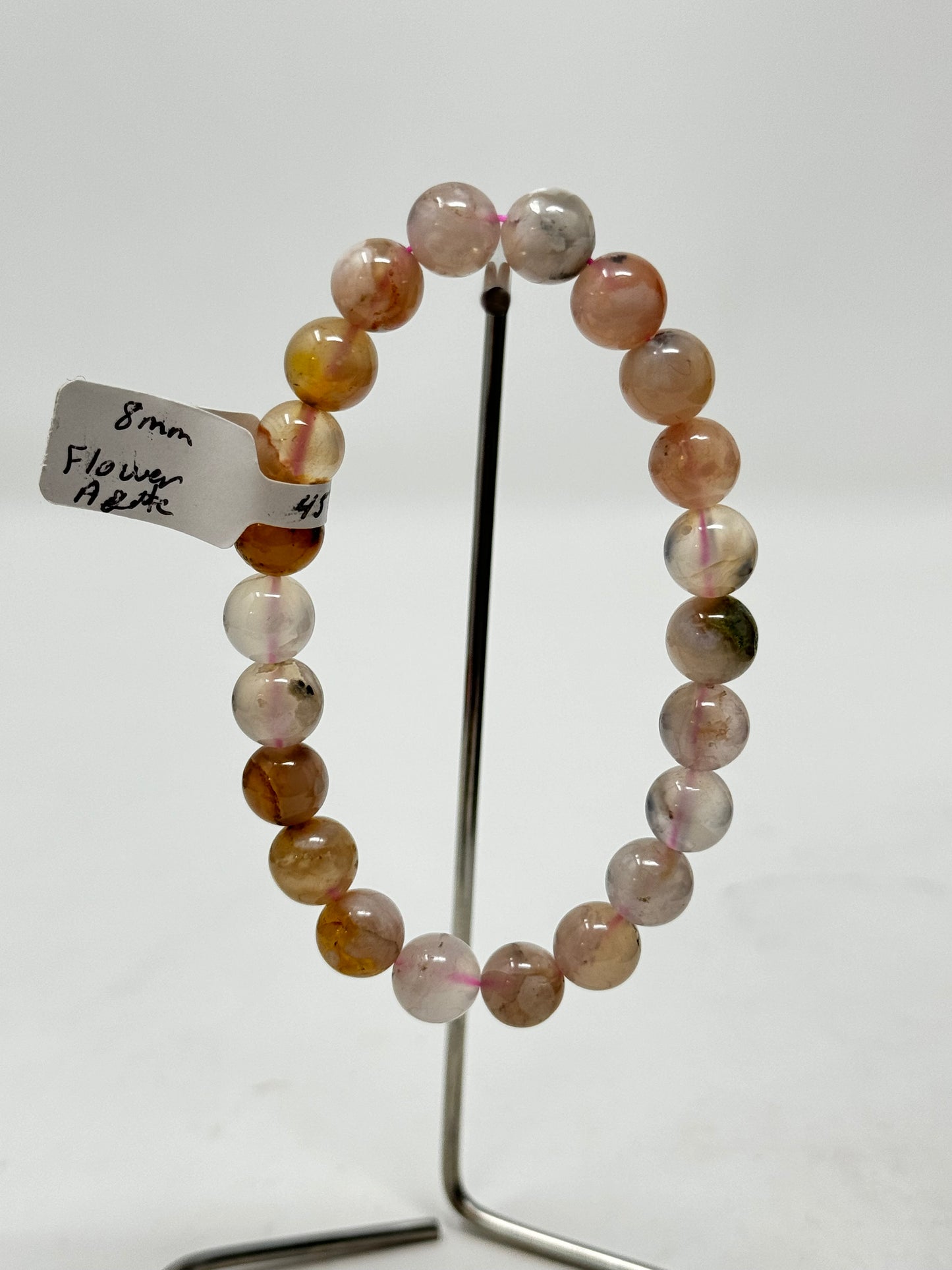 8mm Natural Crystal Beaded Bracelets