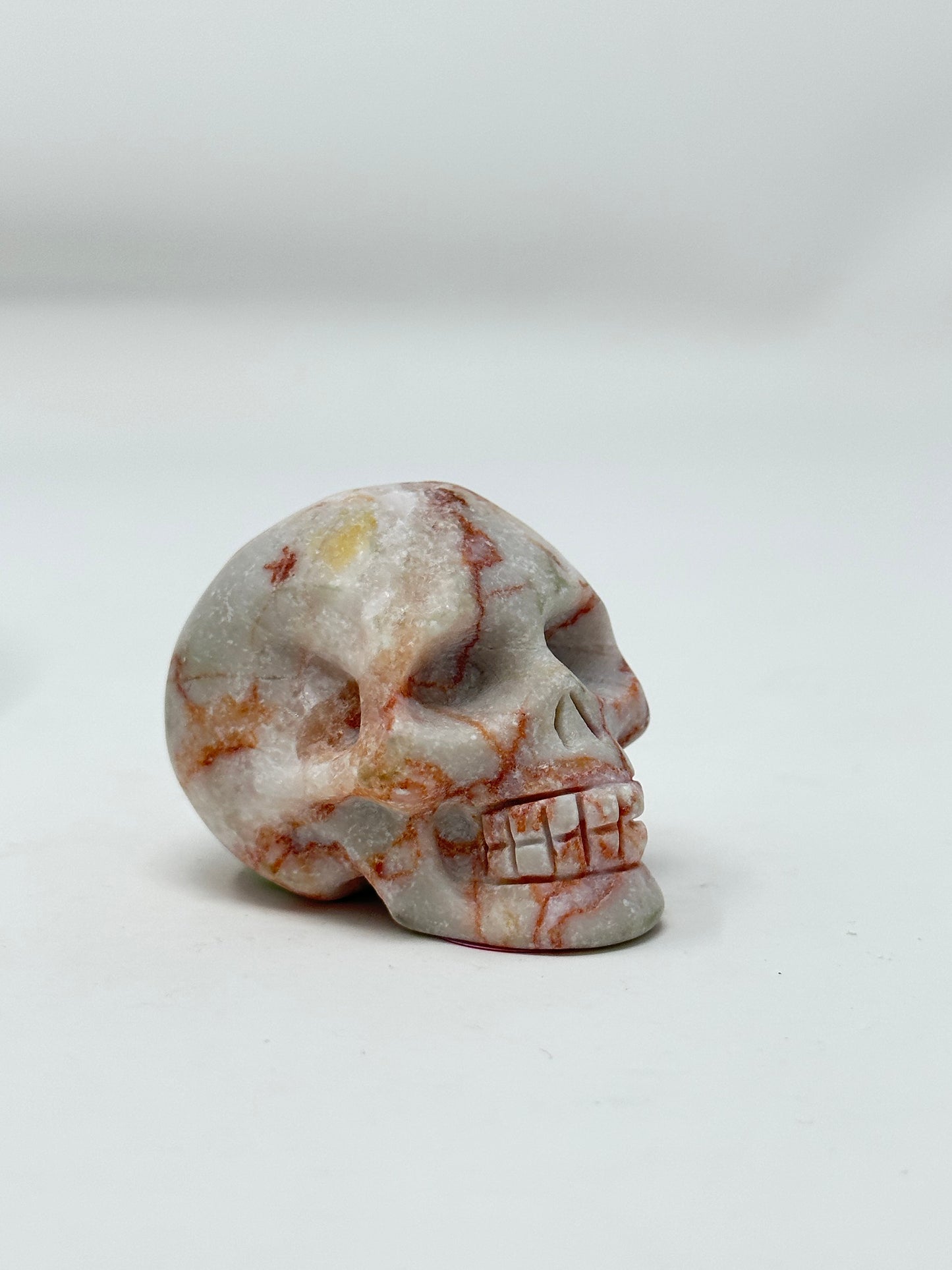 Red Vein Jasper Skull