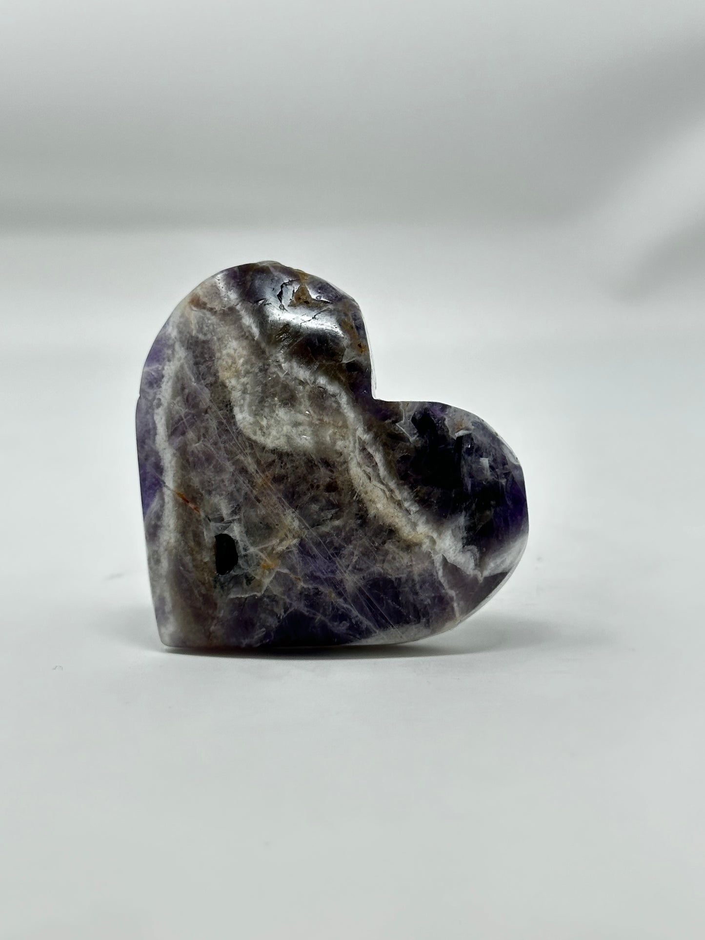 Chevron amethyst heart