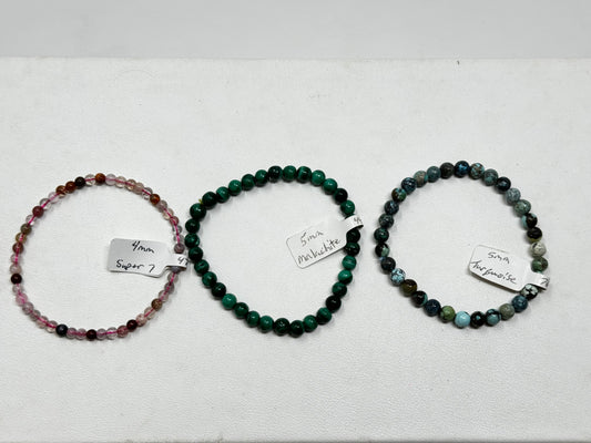 4mm/5mm/6mm/chips Natural Crystal Bracelets