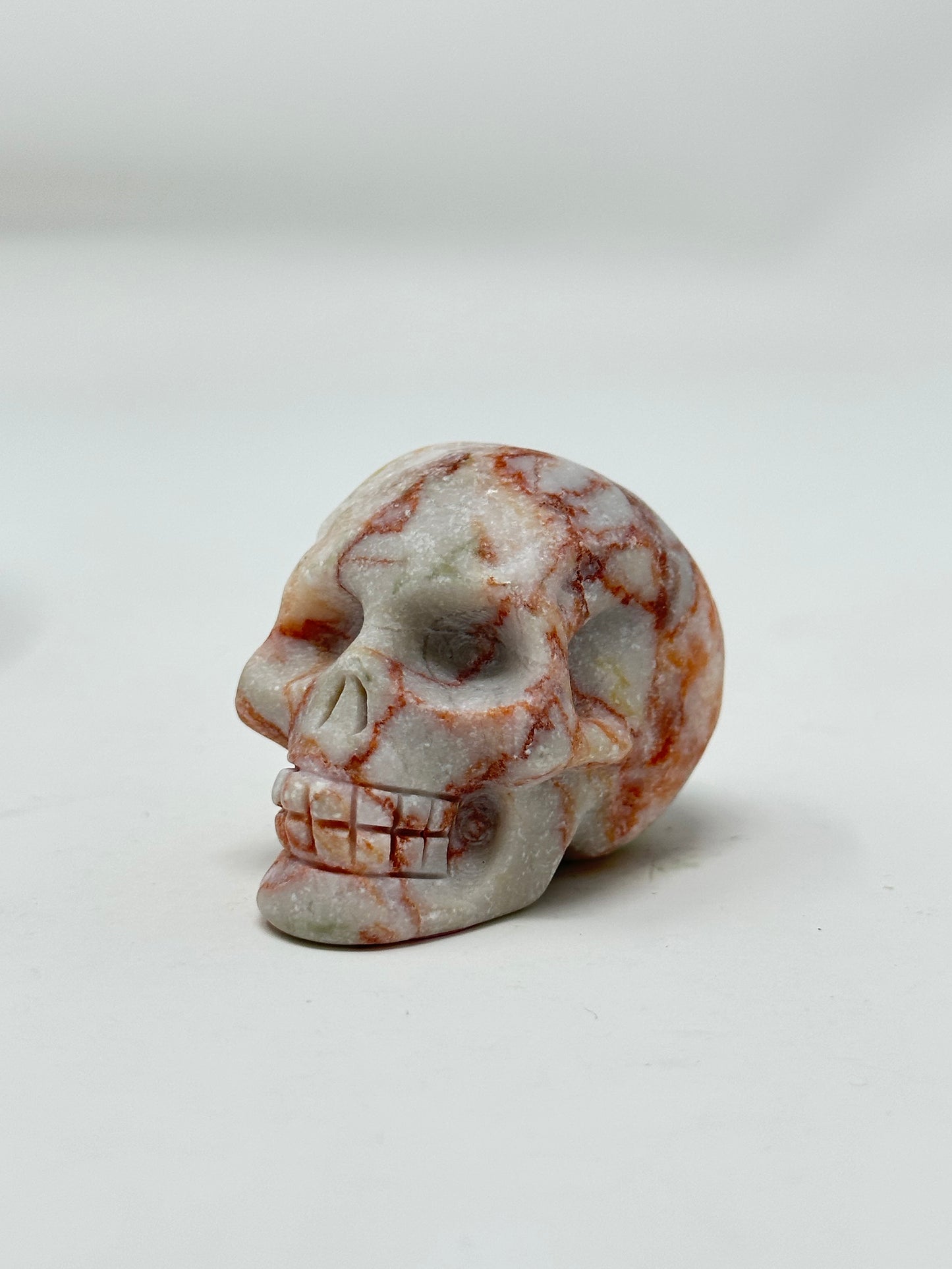 Red Vein Jasper Skull