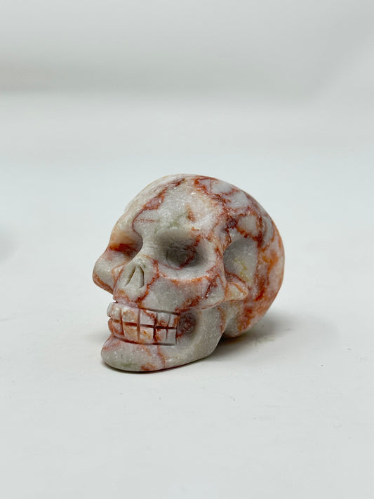 Red Vein Jasper Skull