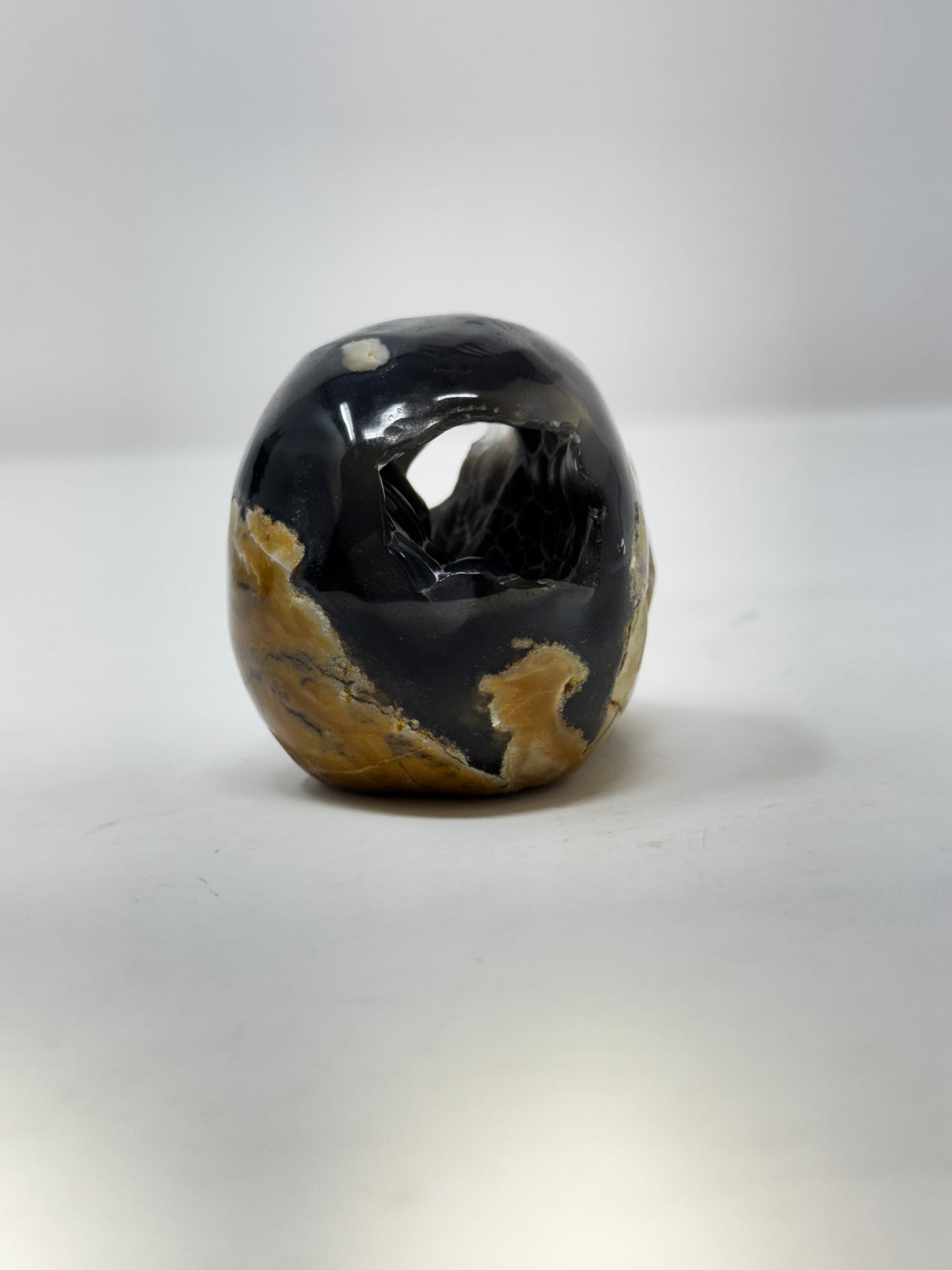 Volcano Agate Skull