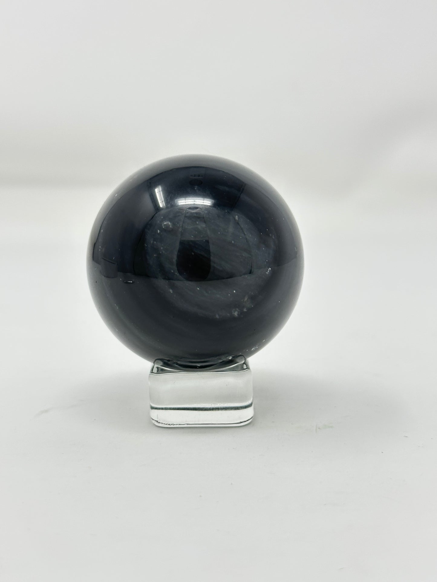 Silver obsidian Sphere