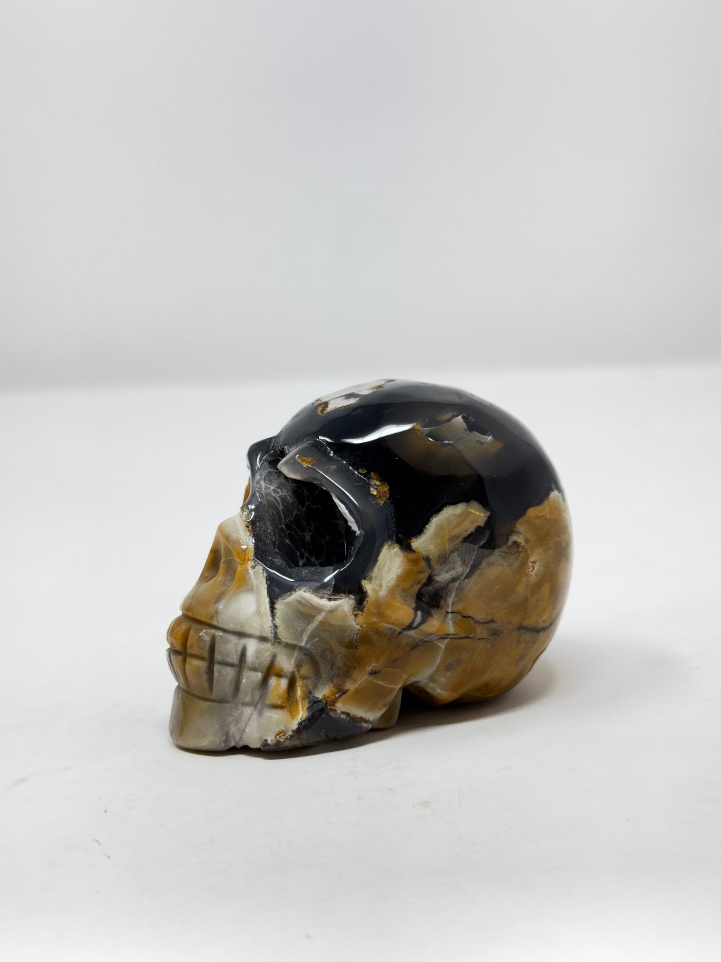 Volcano Agate Skull