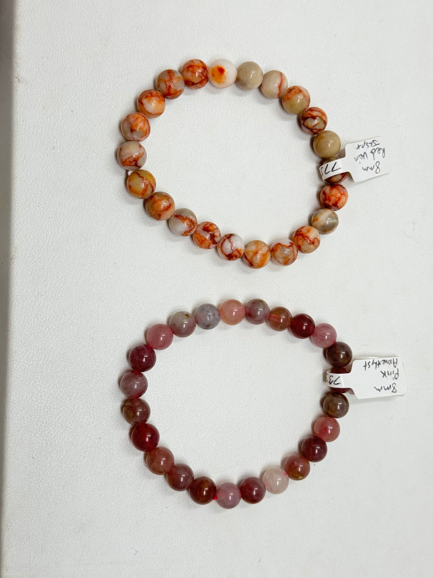 8mm Natural Crystal Beaded Braclets