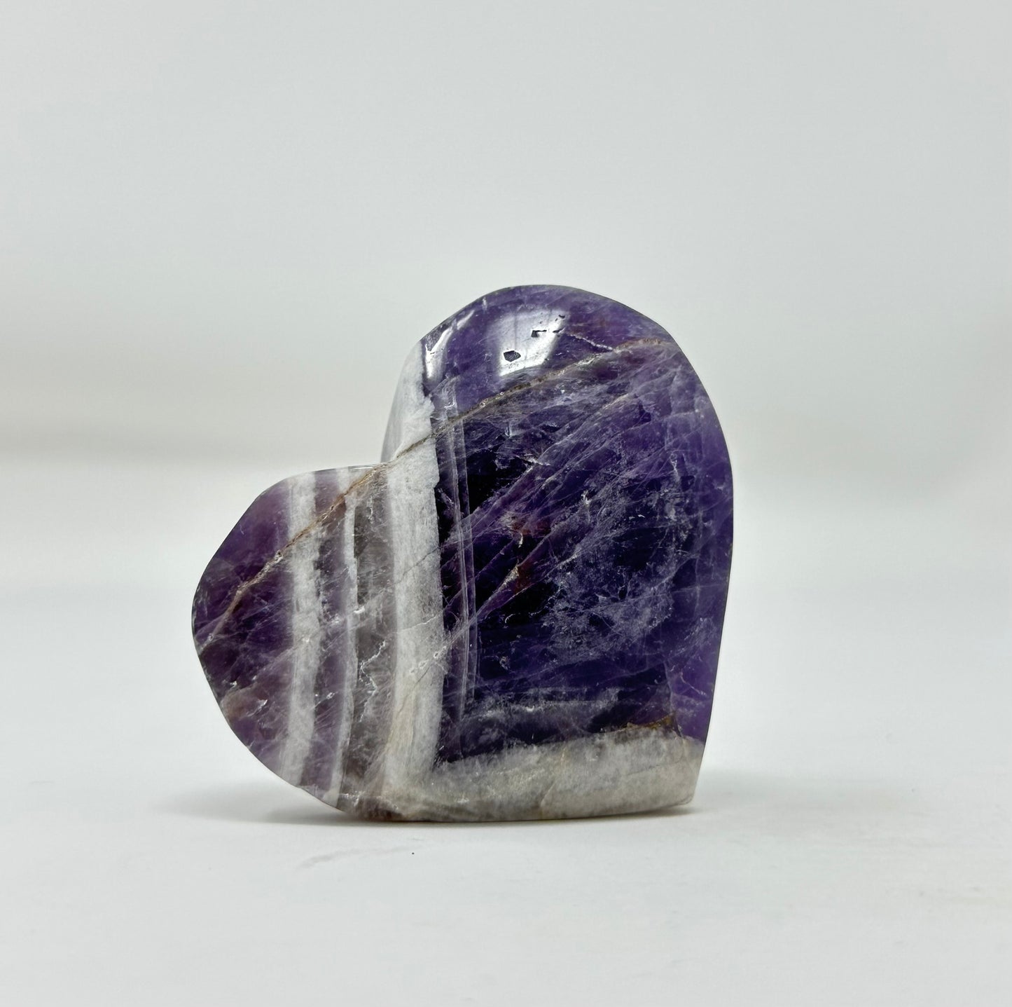 Chevron Amethyst Heart