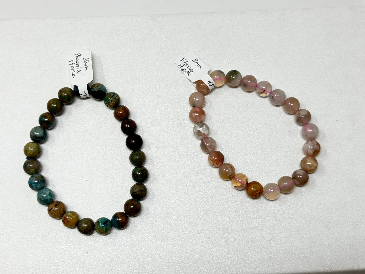 8mm Natural Crystal Beaded Bracelets