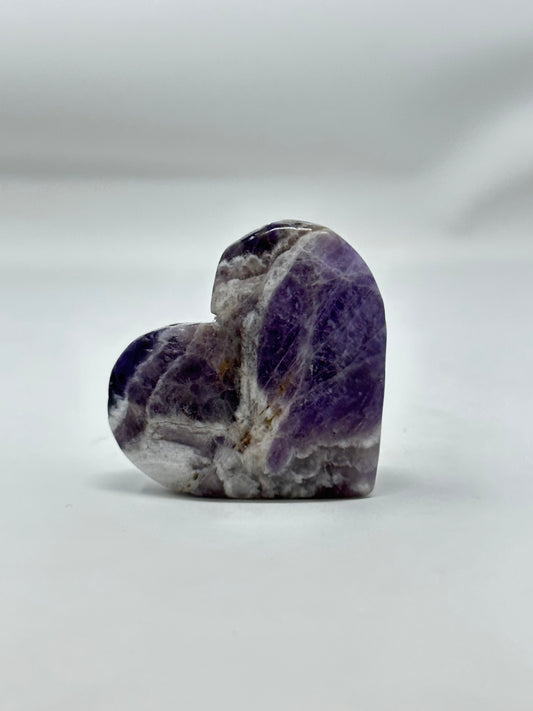 Chevron amethyst heart