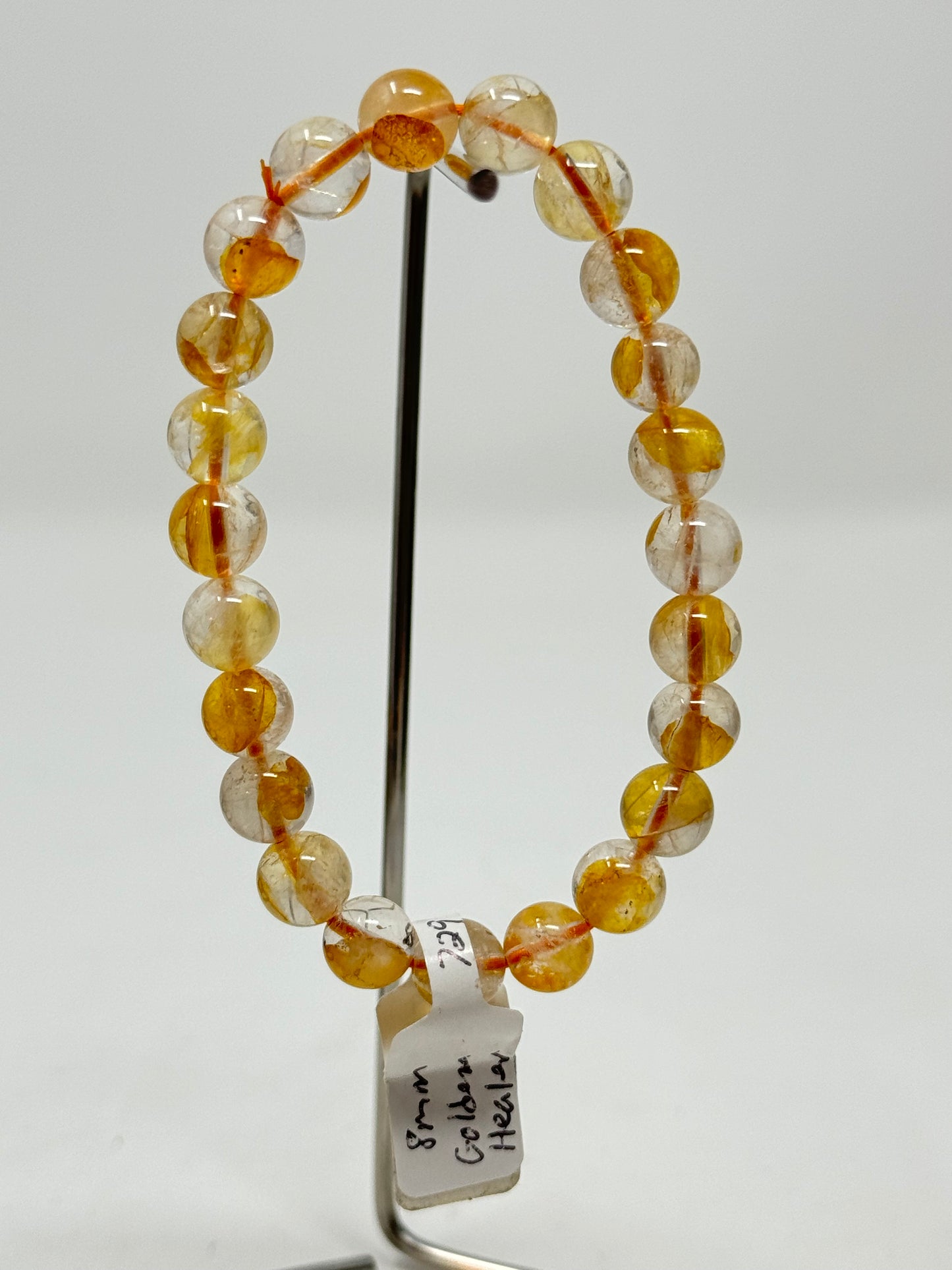 8mm Natural Crystal Beaded Bracelets
