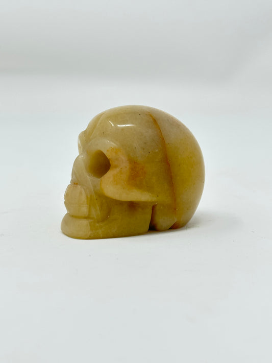 Yellow Jade Skull