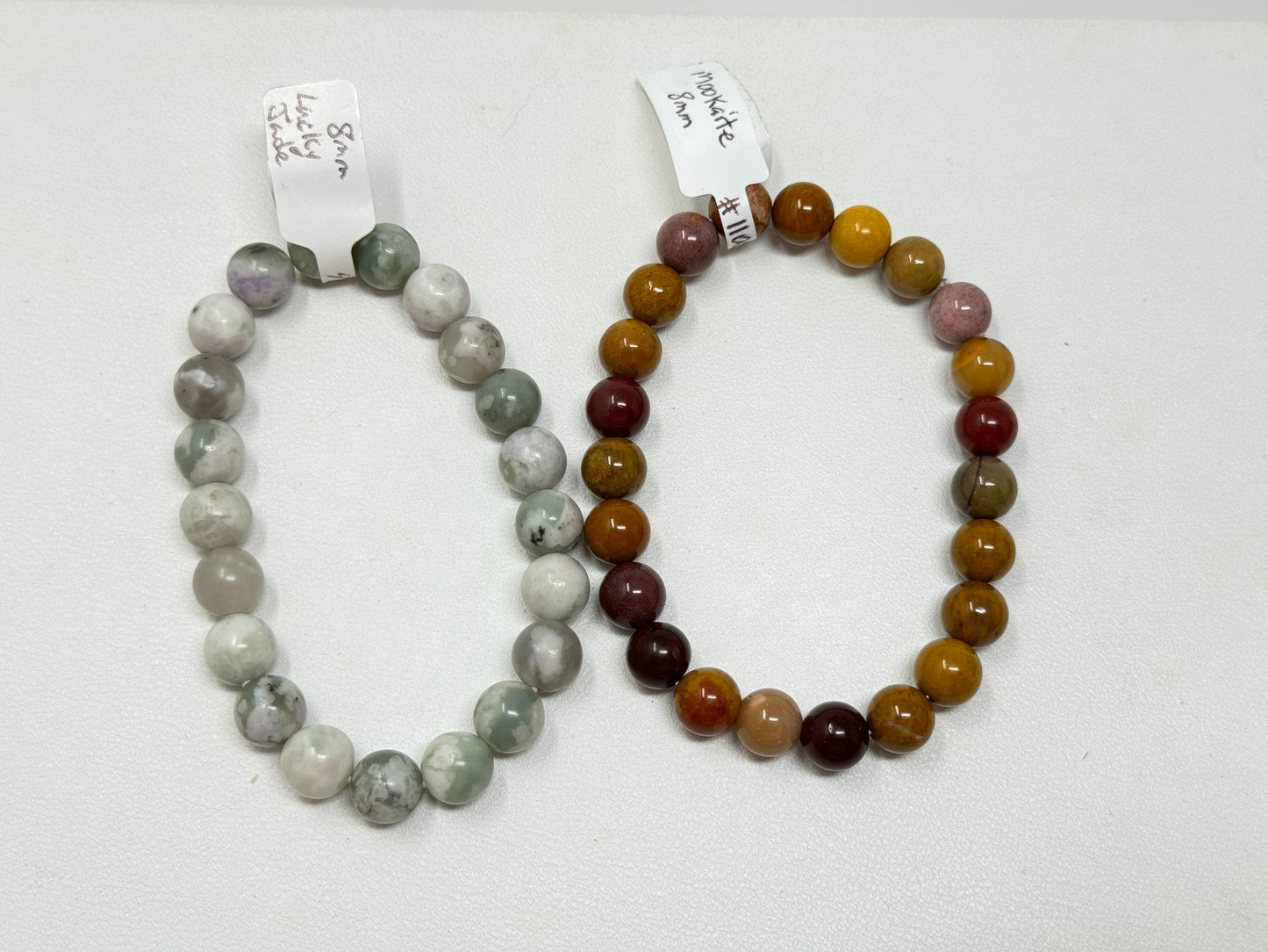8mm Natural Crystal Beaded Braclets
